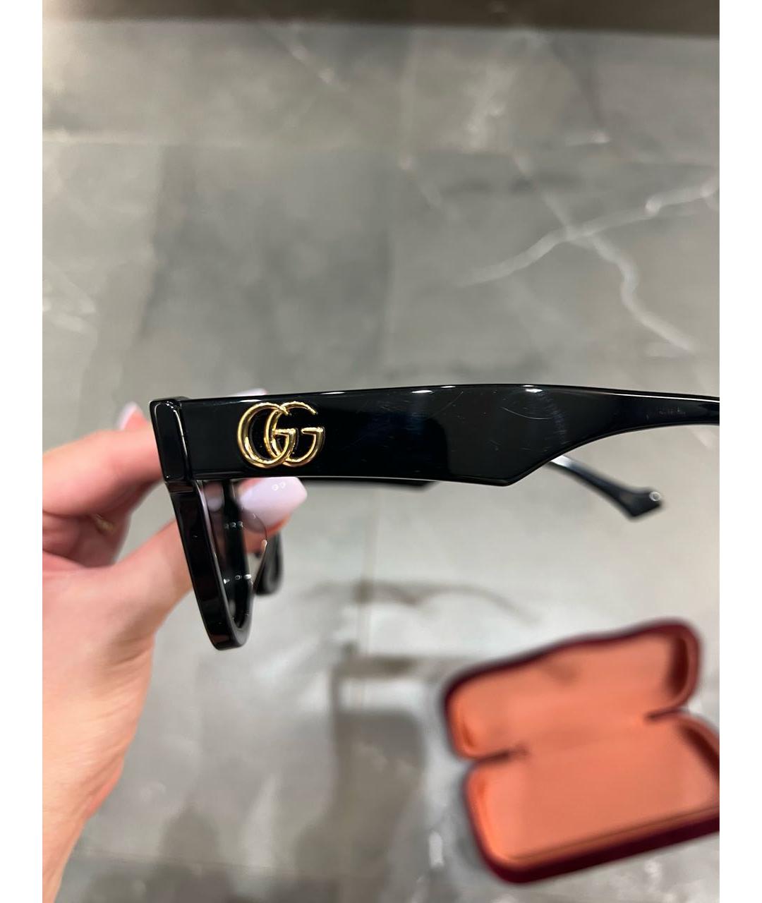 GUCCI Черные пластиковые солнцезащитные очки, фото 4