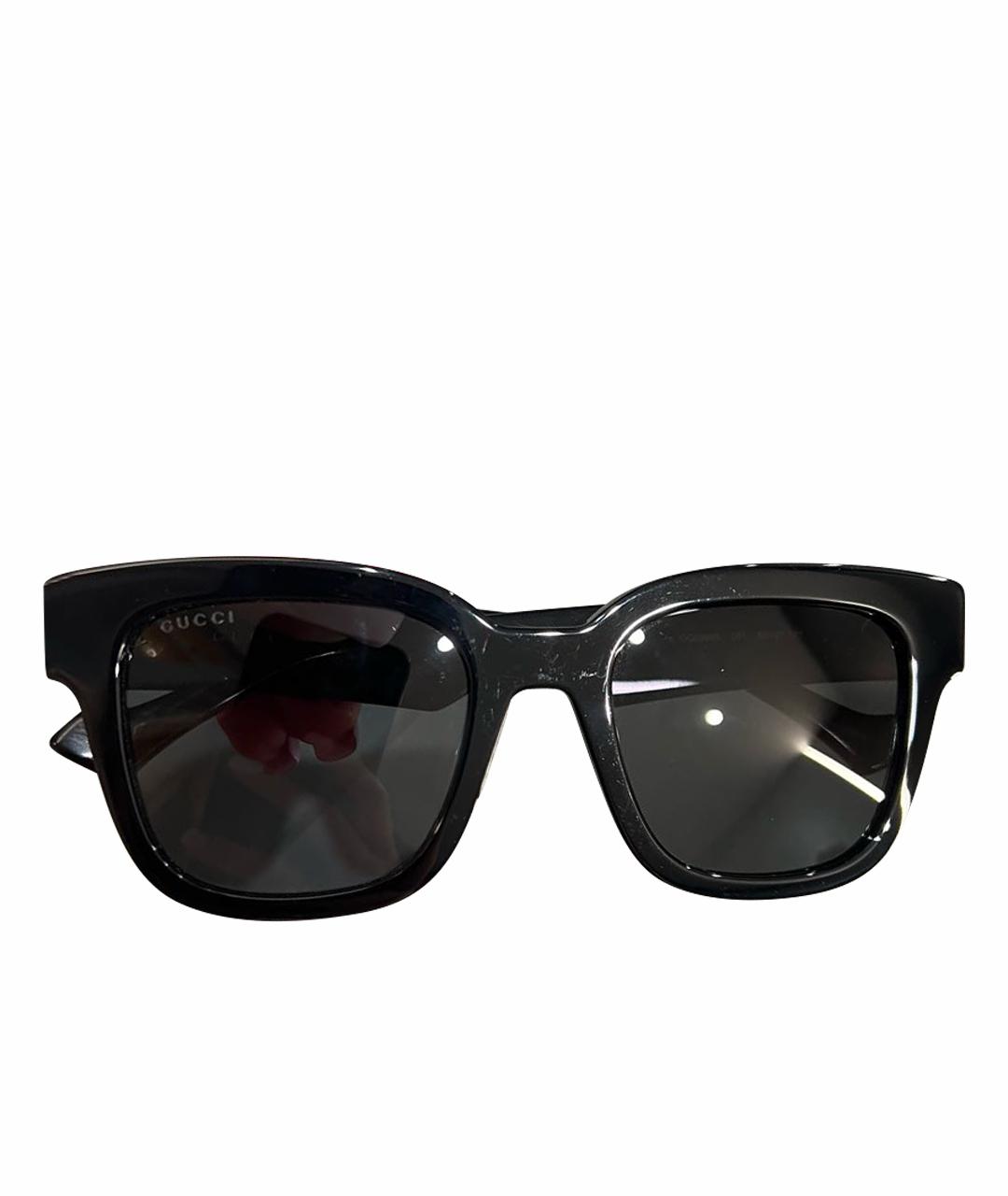 GUCCI Черные пластиковые солнцезащитные очки, фото 1