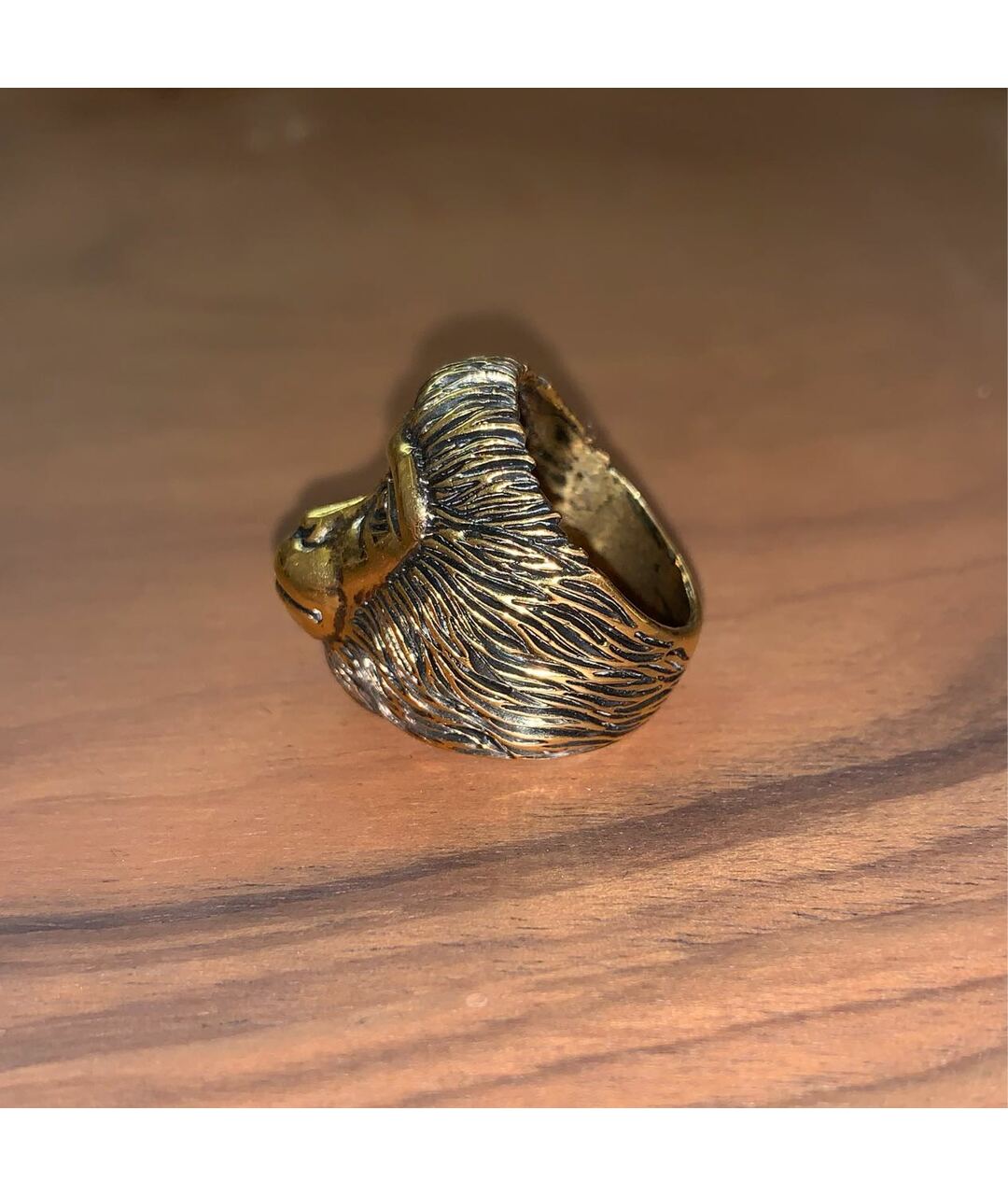 GUCCI Золотое металлическое кольцо, фото 3