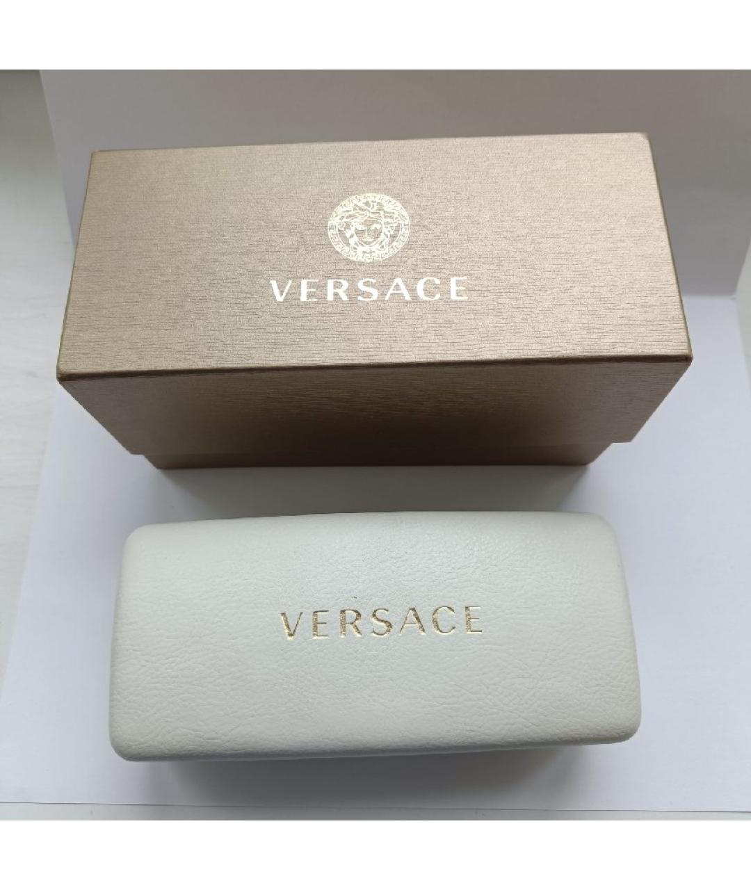 VERSACE Антрацитовые пластиковые солнцезащитные очки, фото 4