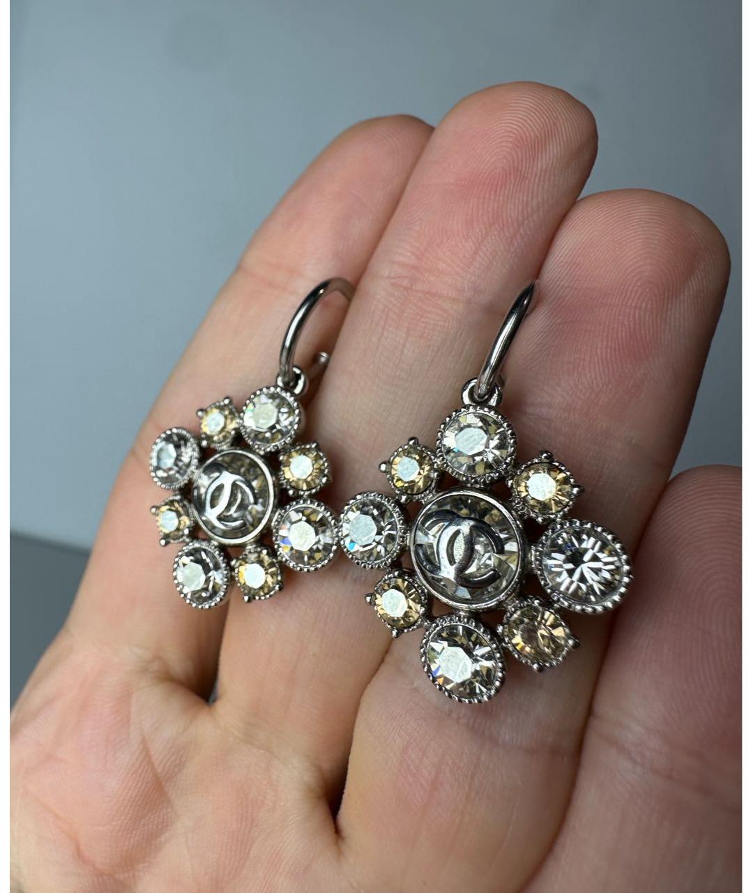 CHANEL Серебряные серьги, фото 7