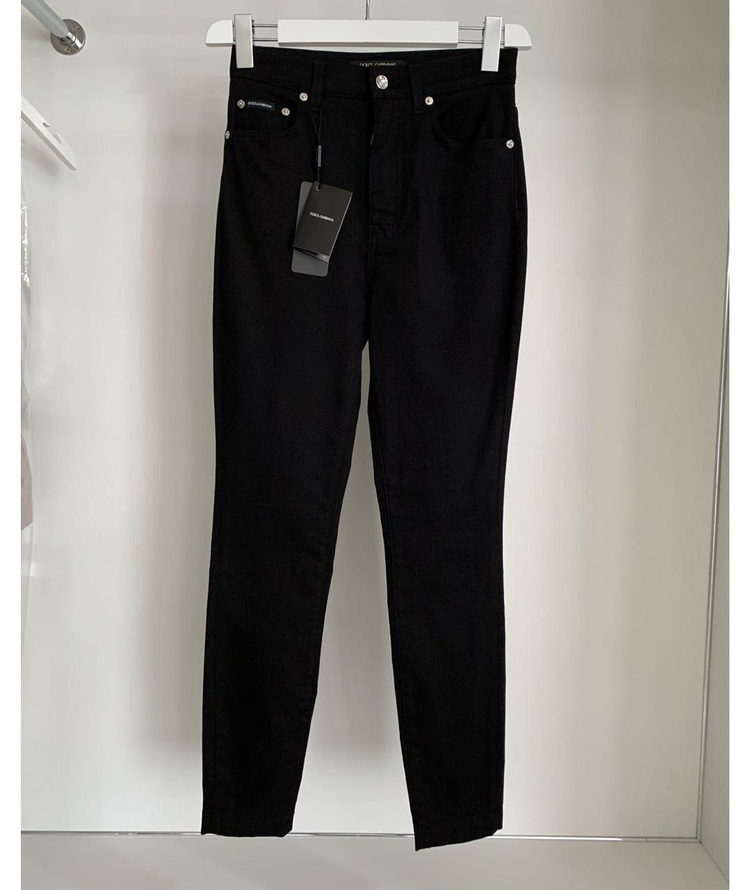 DOLCE&GABBANA Черные хлопковые прямые джинсы, фото 6