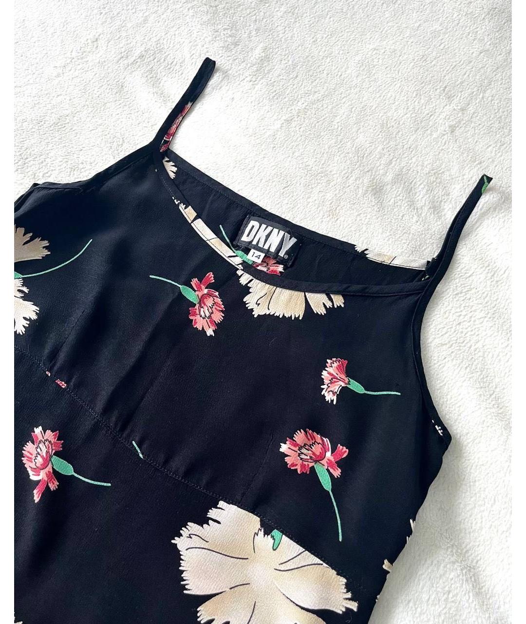 DKNY Черный вискозный сарафан, фото 3