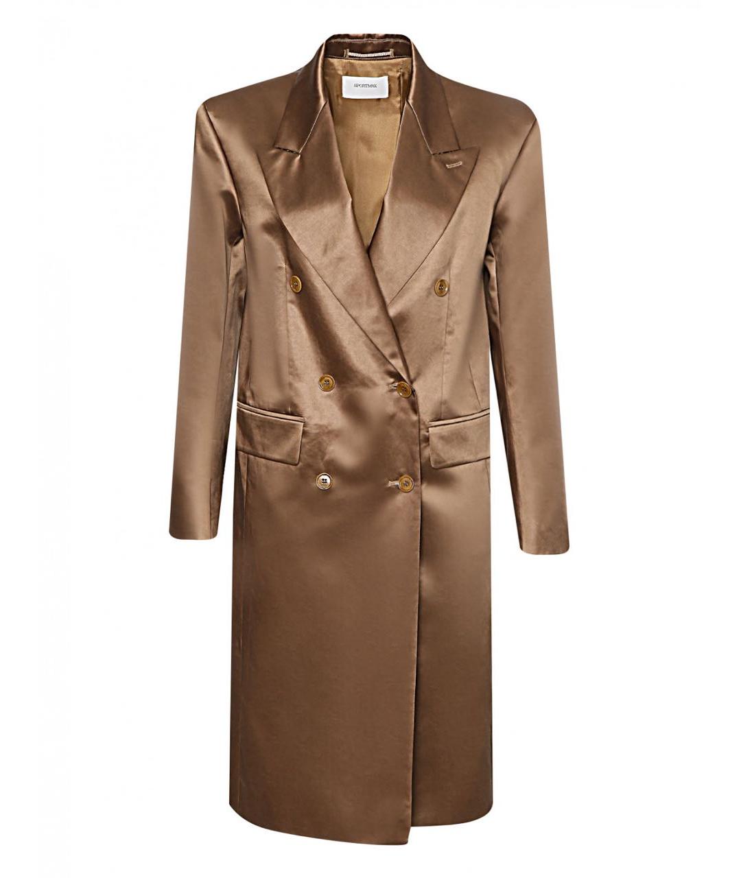 SPORTMAX Коричневое хлопковое пальто, фото 1