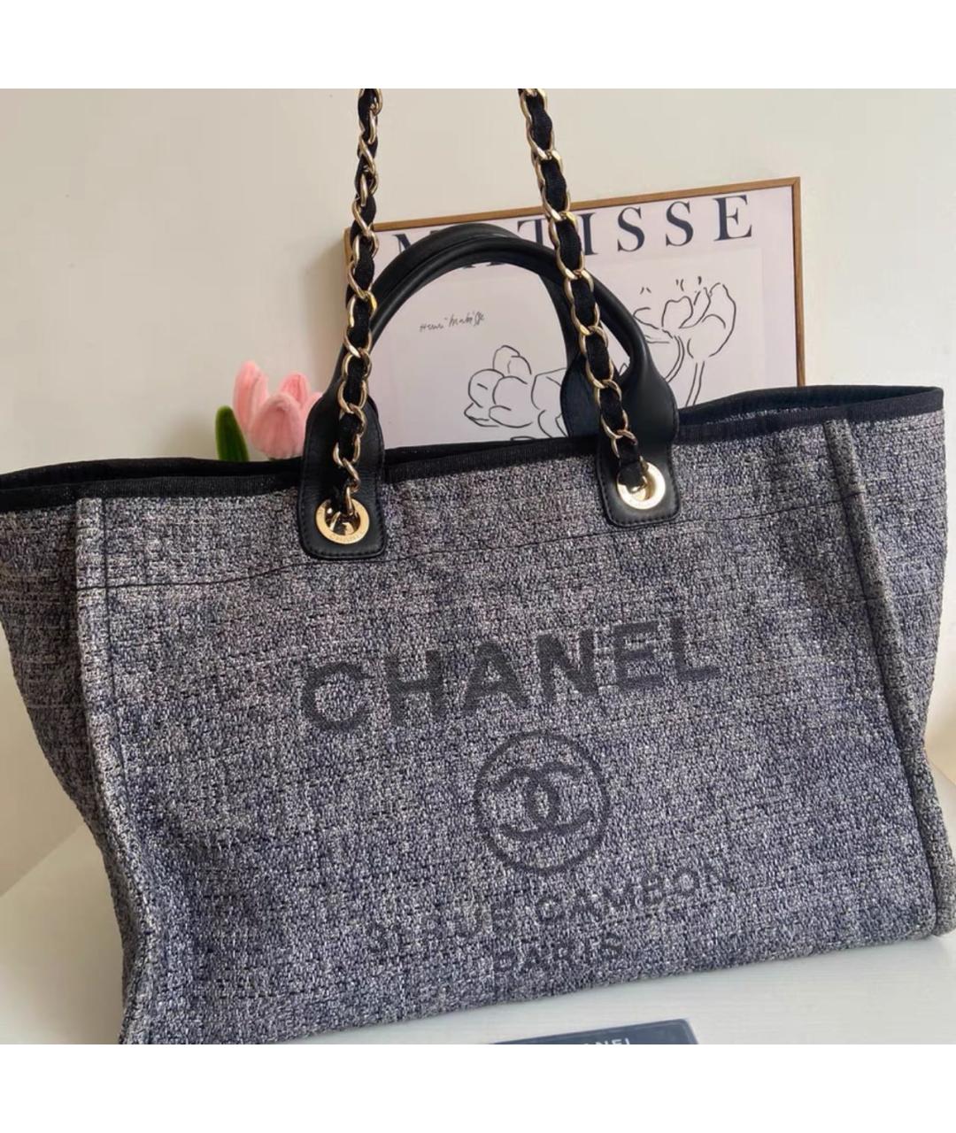 CHANEL Черная сумка с короткими ручками, фото 9