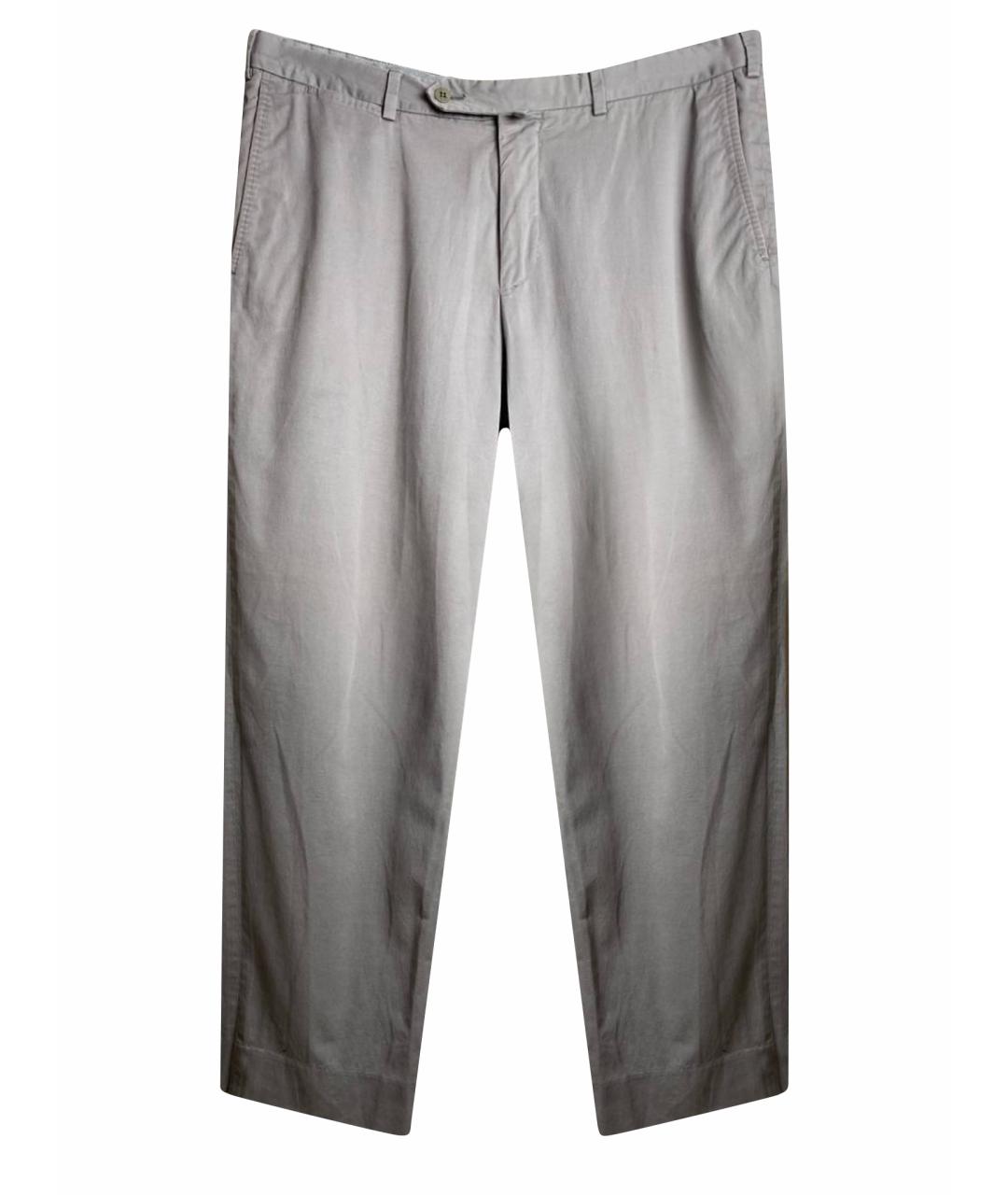 ERMENEGILDO ZEGNA XXX Серые хлопковые повседневные брюки, фото 1