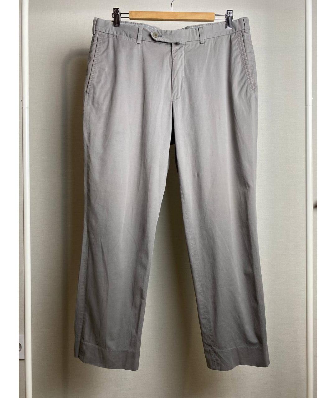 ERMENEGILDO ZEGNA XXX Серые хлопковые повседневные брюки, фото 9