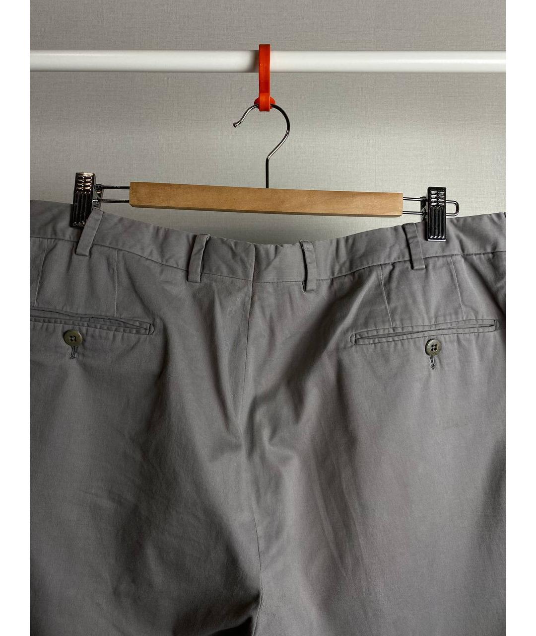 ERMENEGILDO ZEGNA XXX Серые хлопковые повседневные брюки, фото 2