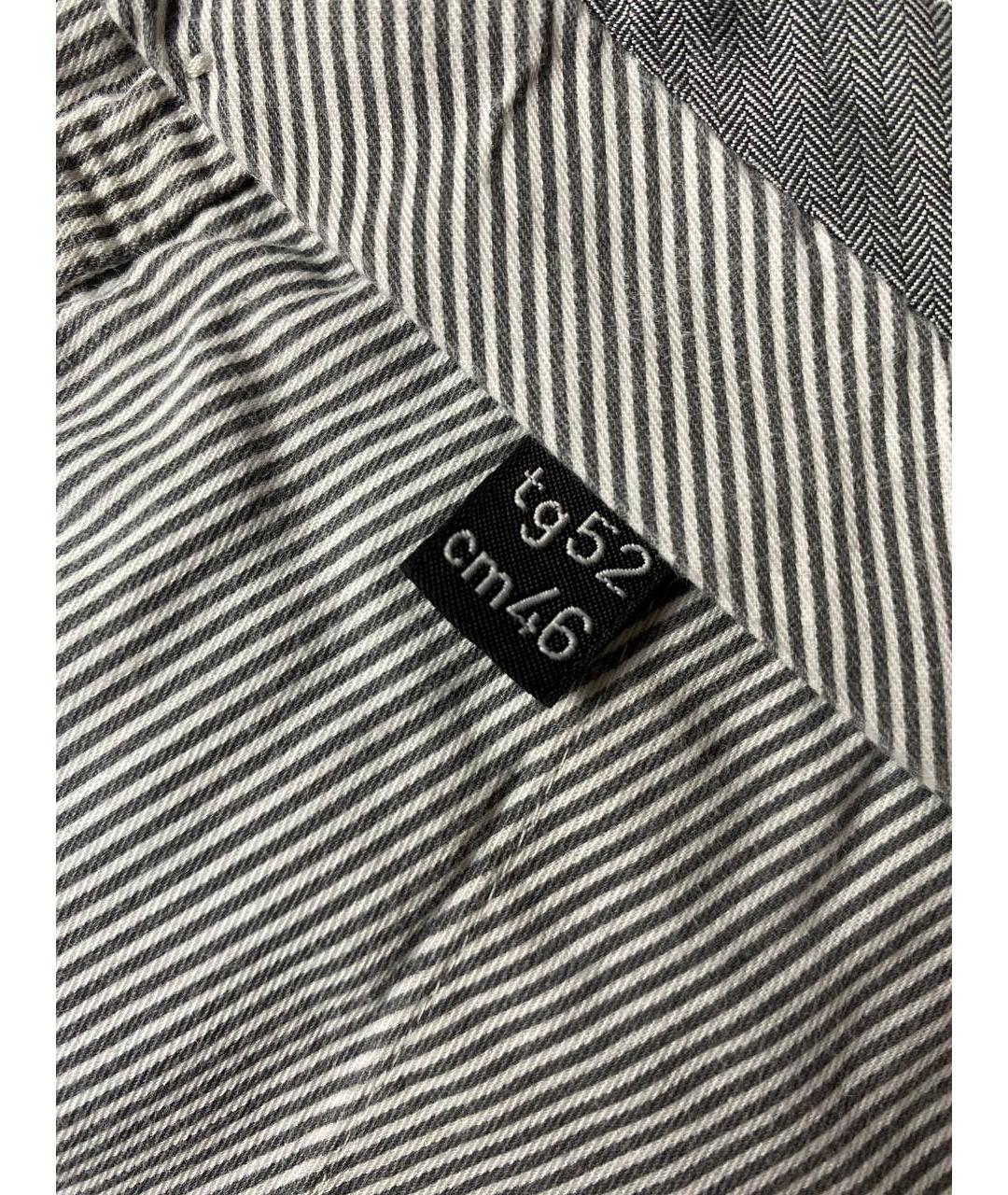 ERMENEGILDO ZEGNA XXX Серые хлопковые повседневные брюки, фото 6