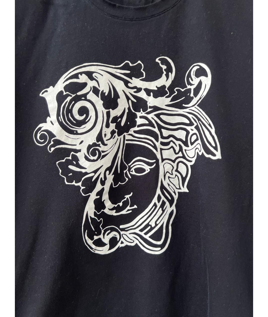 VERSACE COLLECTION Черная хлопковая футболка, фото 2