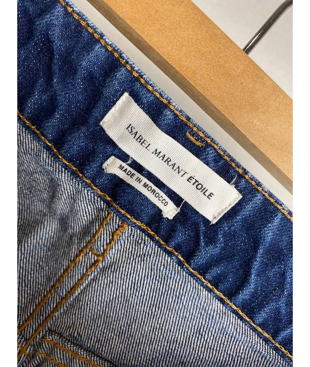 ISABEL MARANT ETOILE Синие хлопковые прямые джинсы, фото 5
