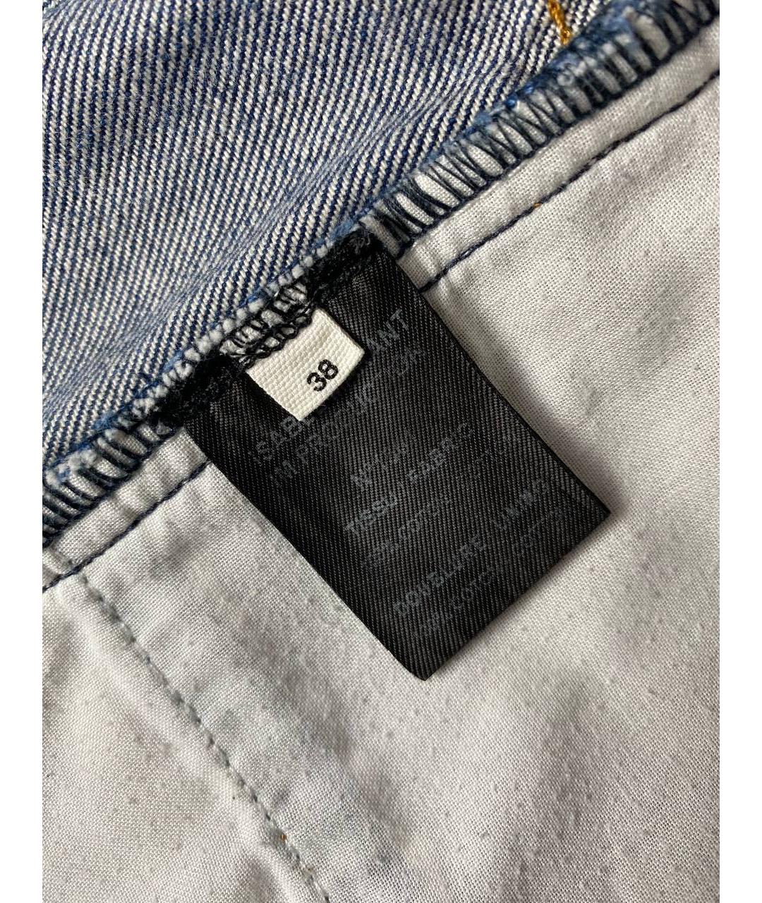 ISABEL MARANT ETOILE Синие хлопковые прямые джинсы, фото 6