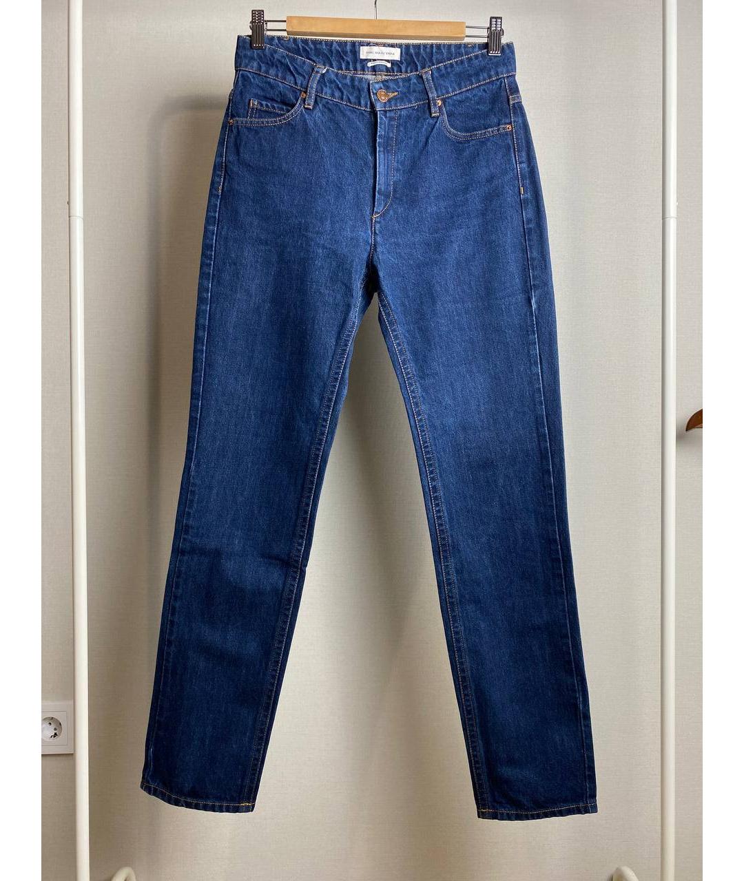 ISABEL MARANT ETOILE Синие хлопковые прямые джинсы, фото 8