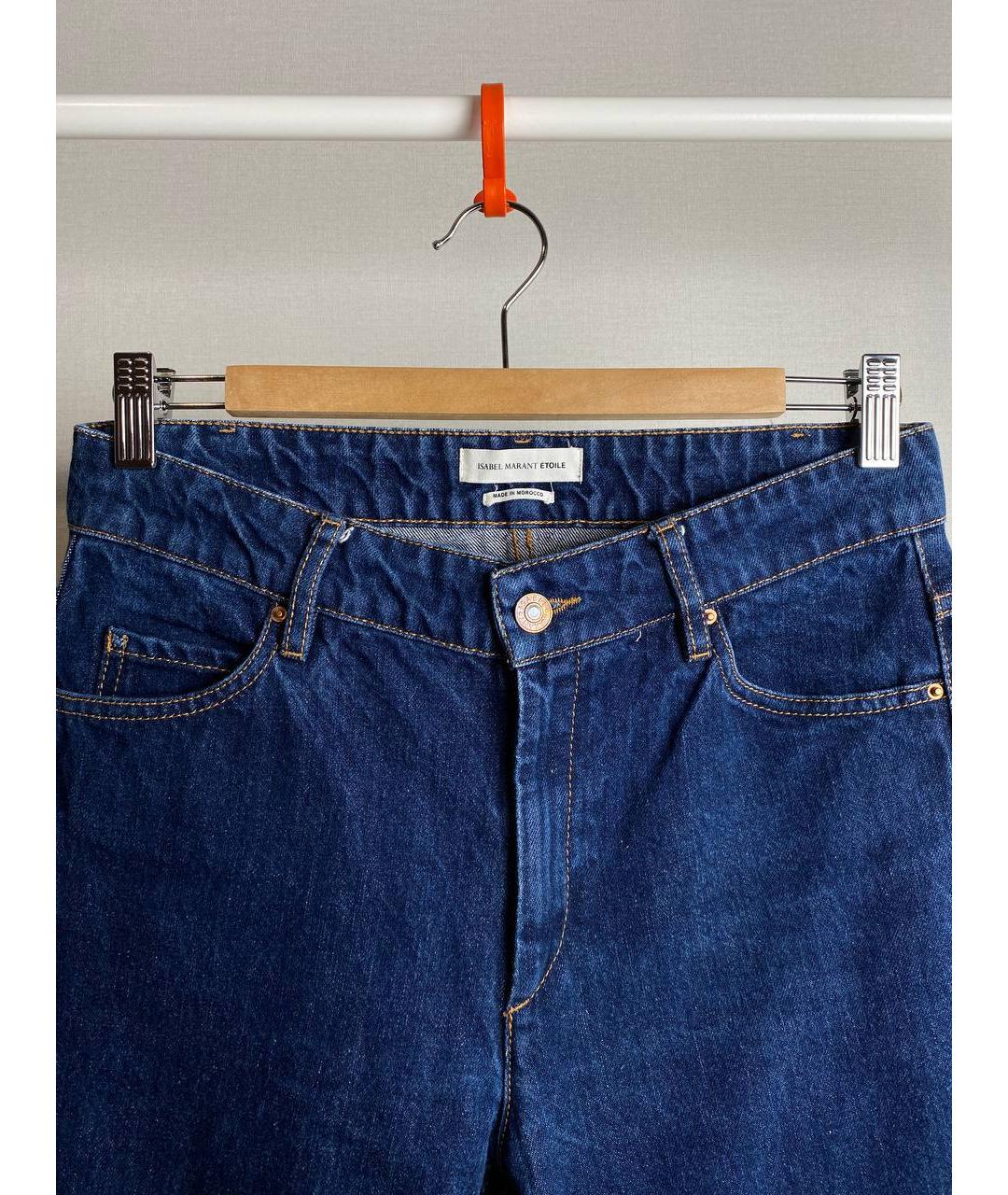 ISABEL MARANT ETOILE Синие хлопковые прямые джинсы, фото 3