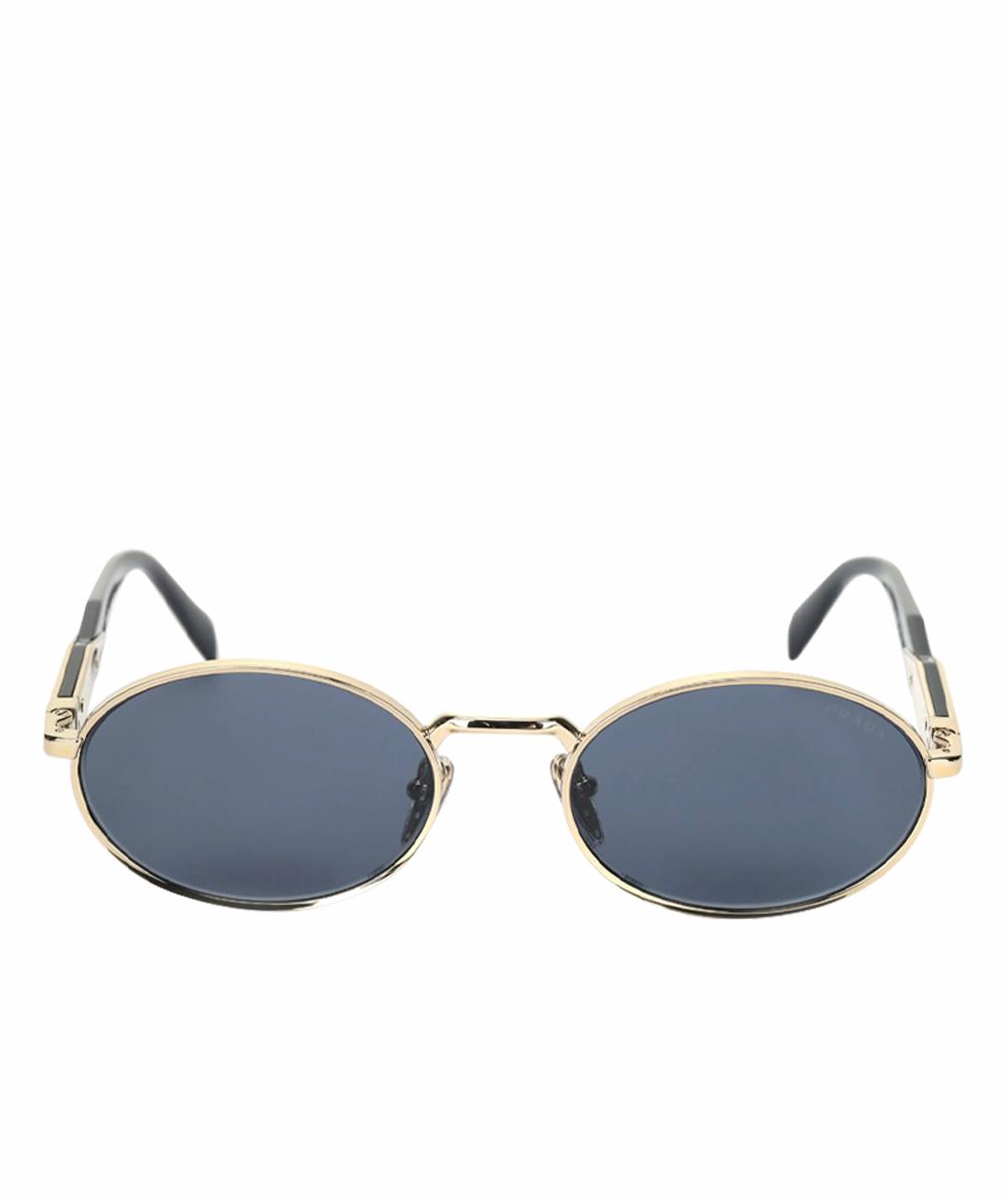 PRADA Черные металлические солнцезащитные очки, фото 1