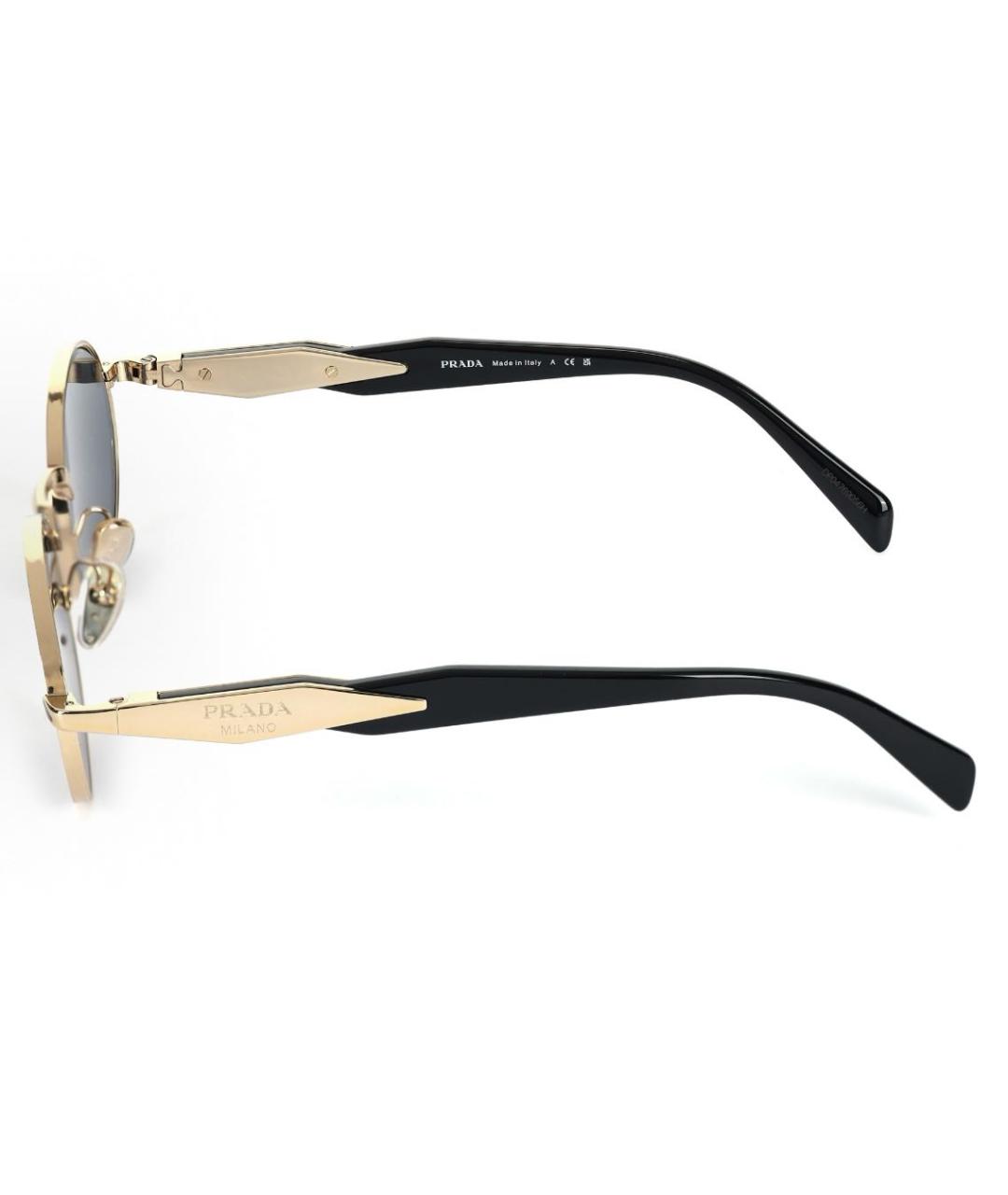 PRADA Черные металлические солнцезащитные очки, фото 2