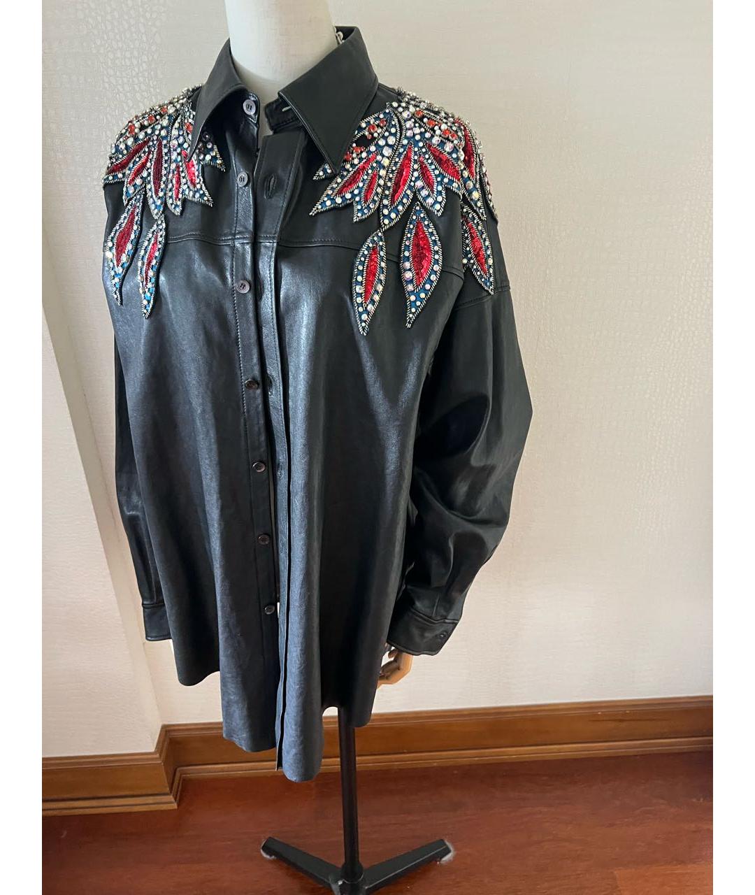 GUCCI Черная кожаная рубашка, фото 8