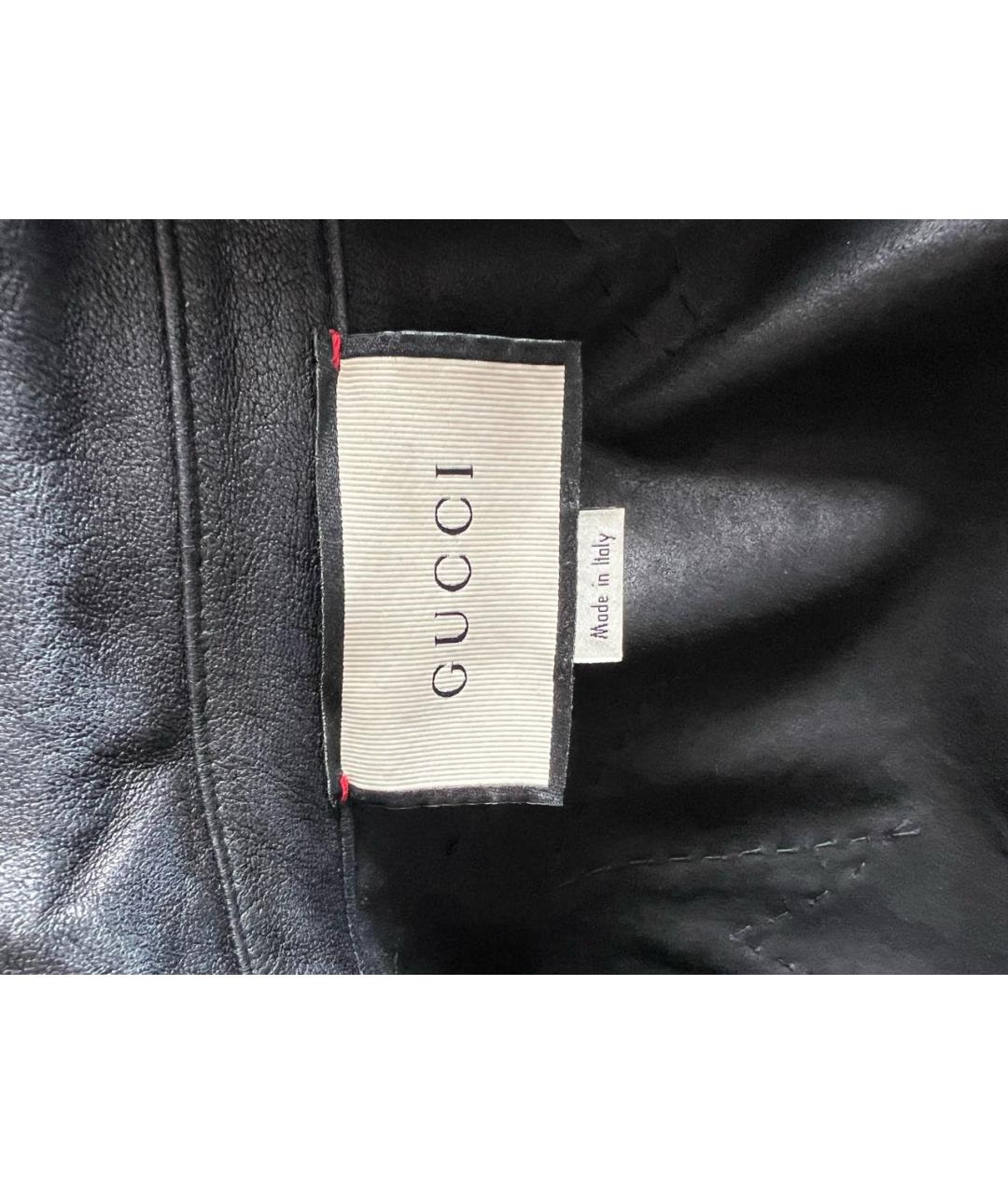 GUCCI Черная кожаная рубашка, фото 6