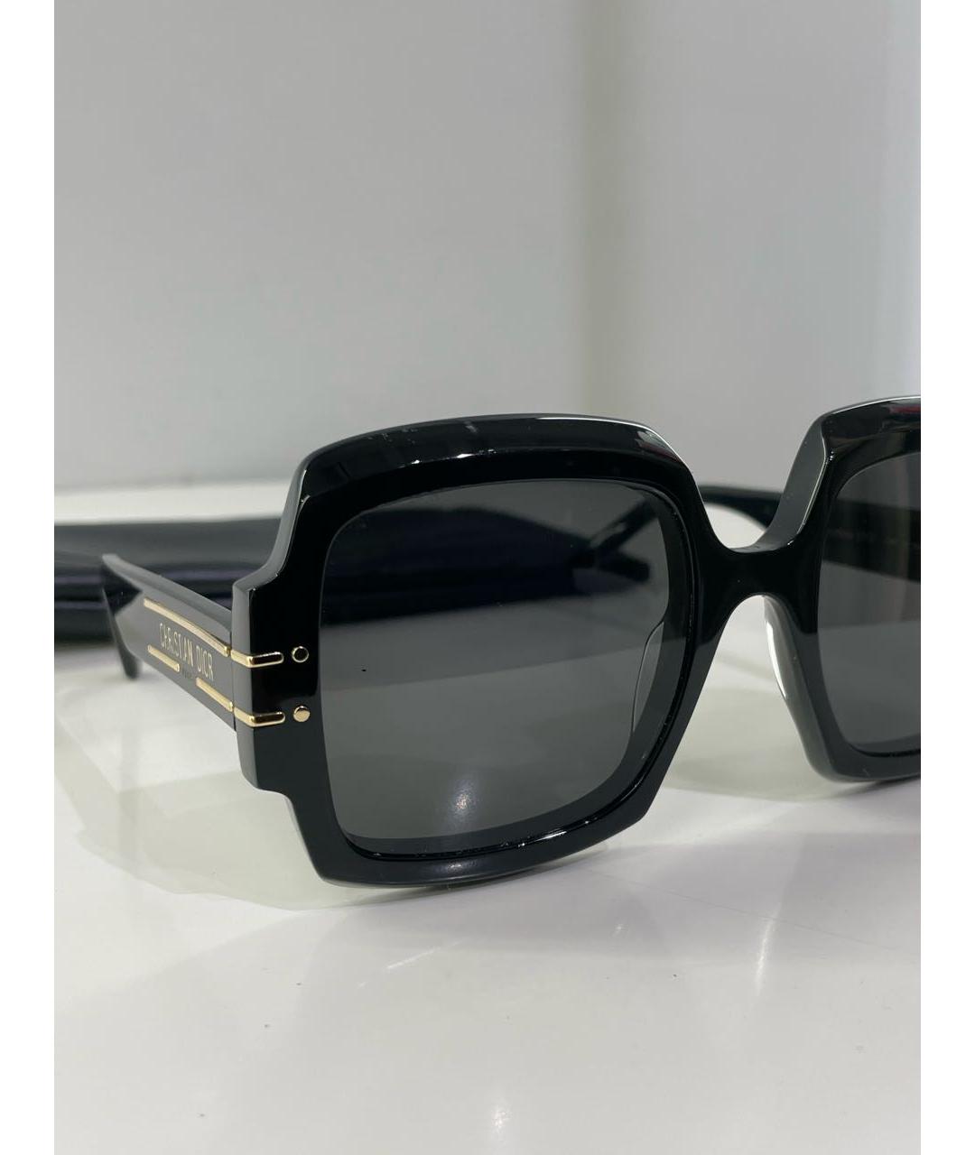 CHRISTIAN DIOR Черные пластиковые солнцезащитные очки, фото 4