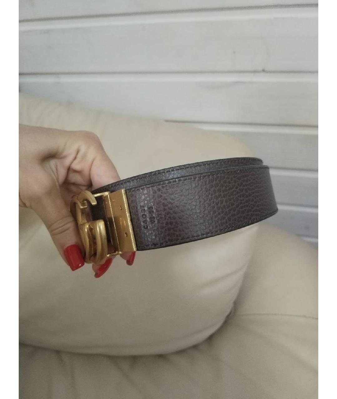 GUCCI Коричневый кожаный ремень, фото 7