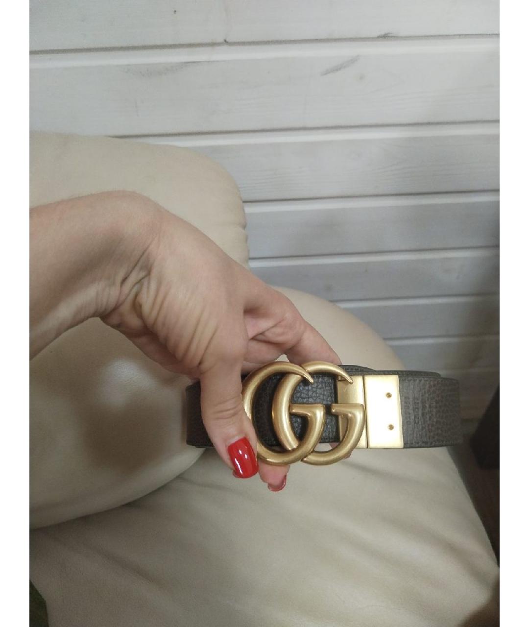 GUCCI Коричневый кожаный ремень, фото 2