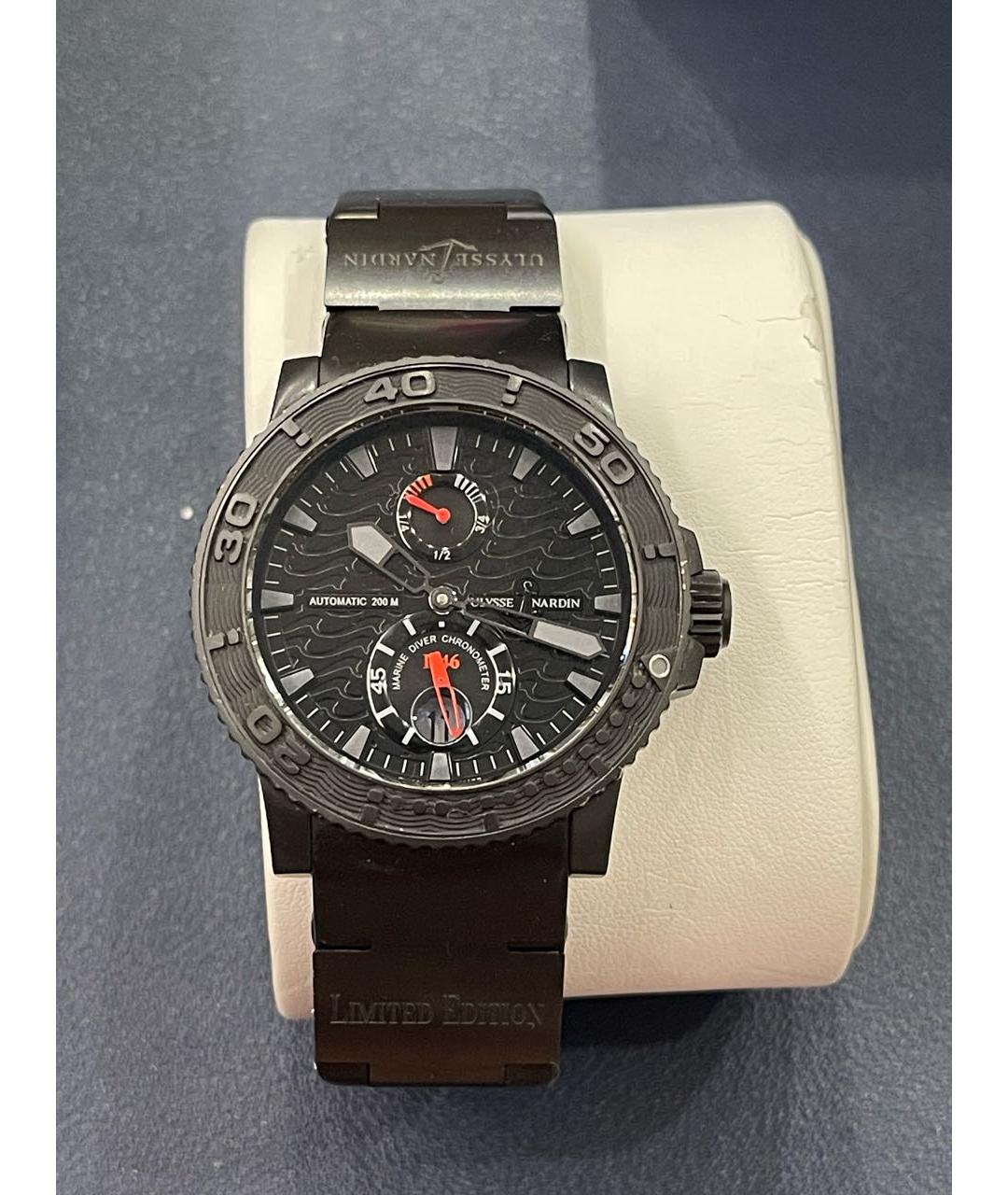 Ulysse Nardin Черные стальные часы, фото 8
