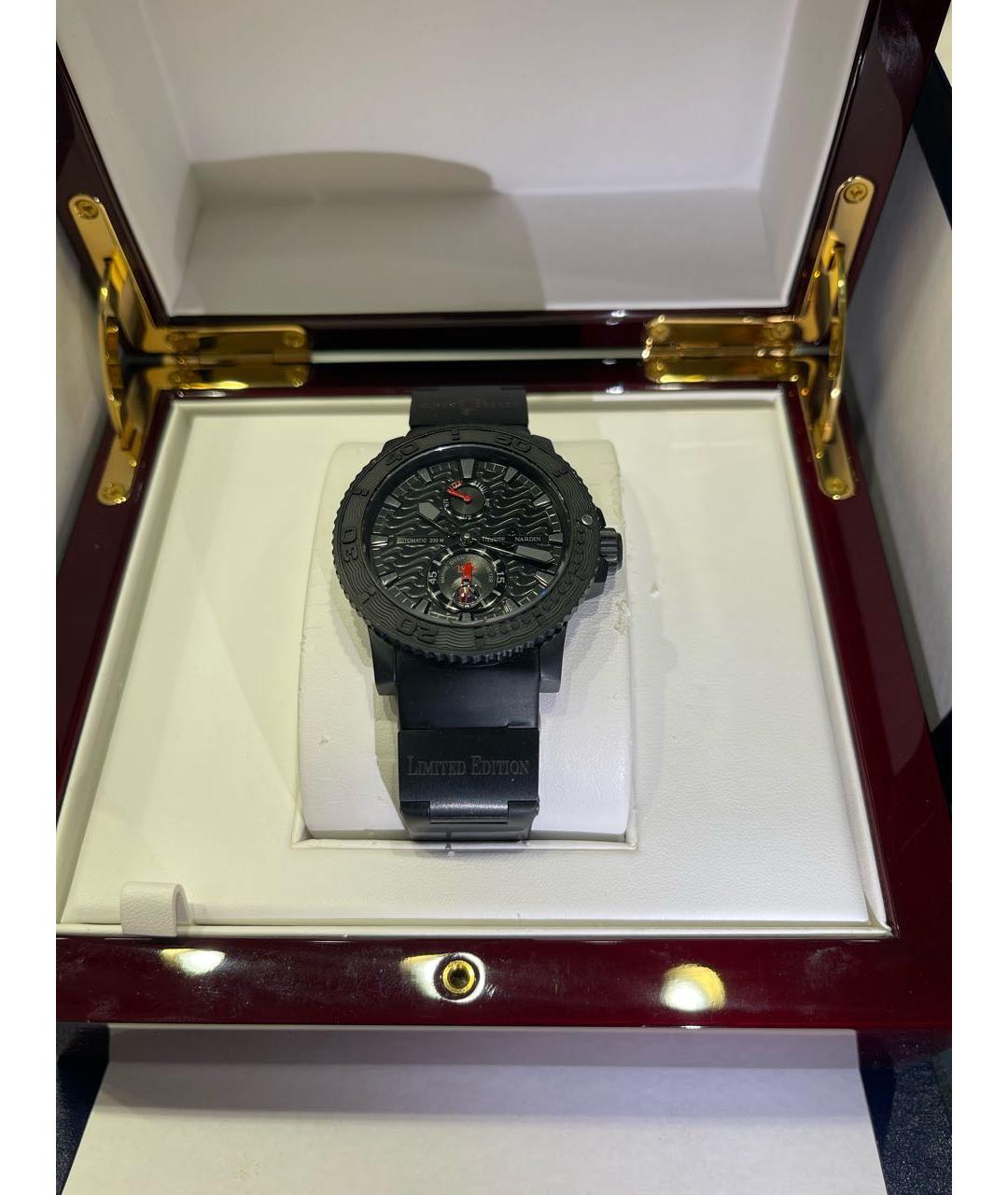 Ulysse Nardin Черные стальные часы, фото 7