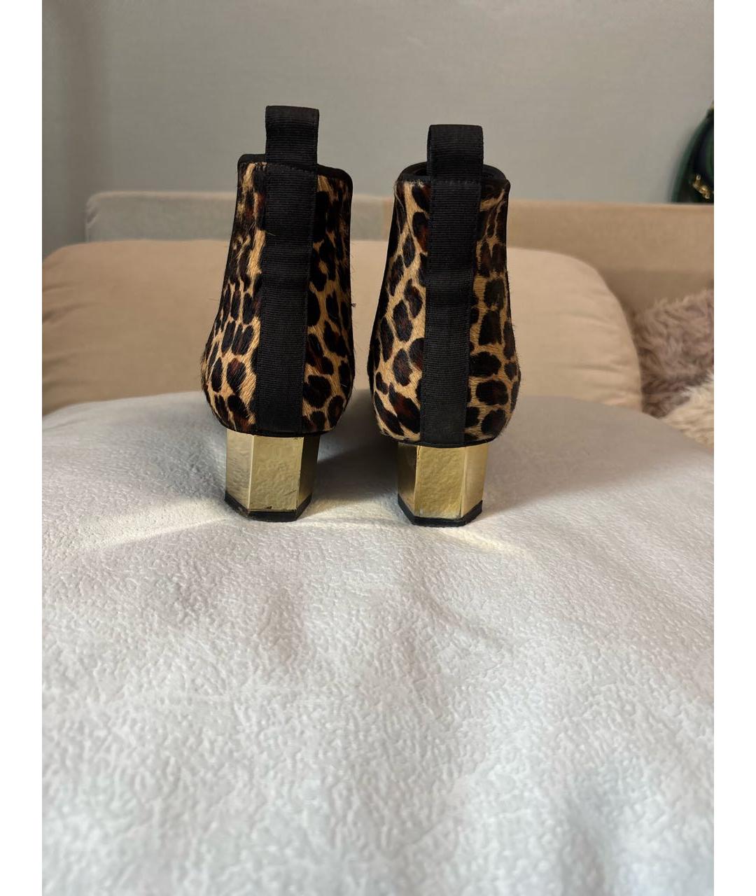 TORY BURCH Коричневые ботильоны из экзотической кожи, фото 4
