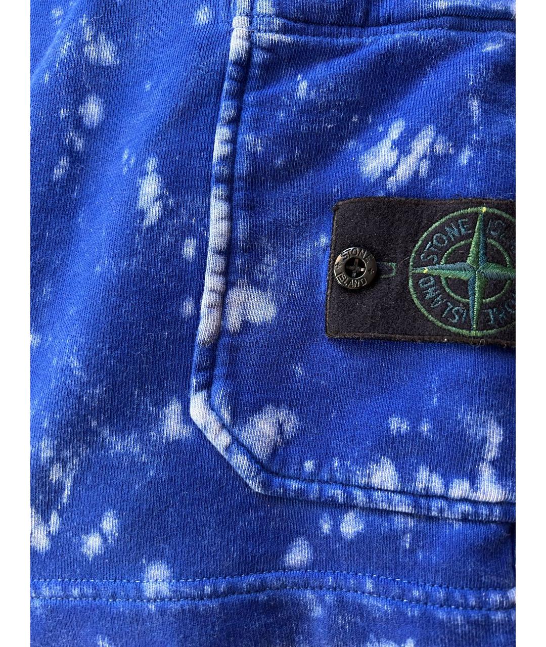 STONE ISLAND Синие хлопковые шорты, фото 3