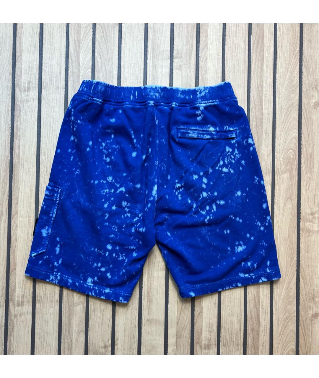 STONE ISLAND Синие хлопковые шорты, фото 2