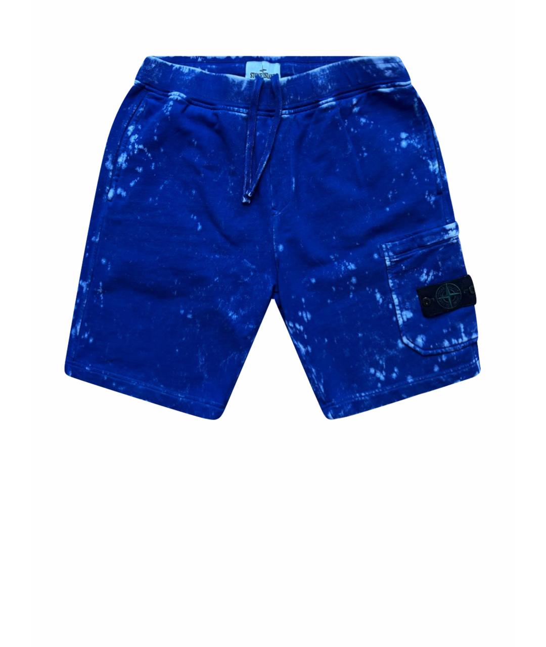 STONE ISLAND Синие хлопковые шорты, фото 1