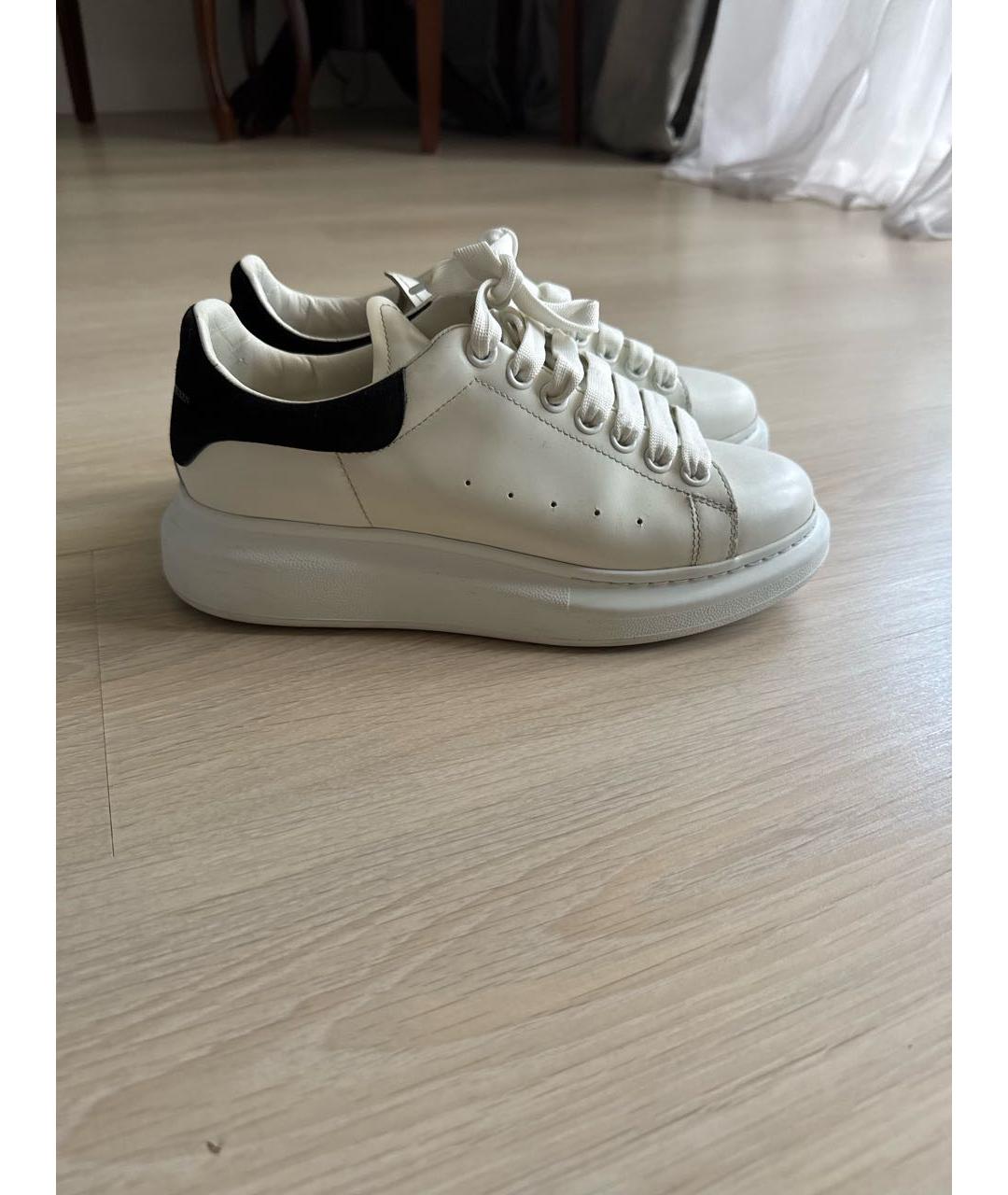 ALEXANDER MCQUEEN Белые кожаные кроссовки, фото 7