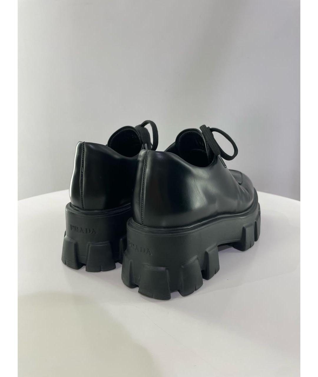 PRADA Черные кожаные брогги и оксфорды, фото 4