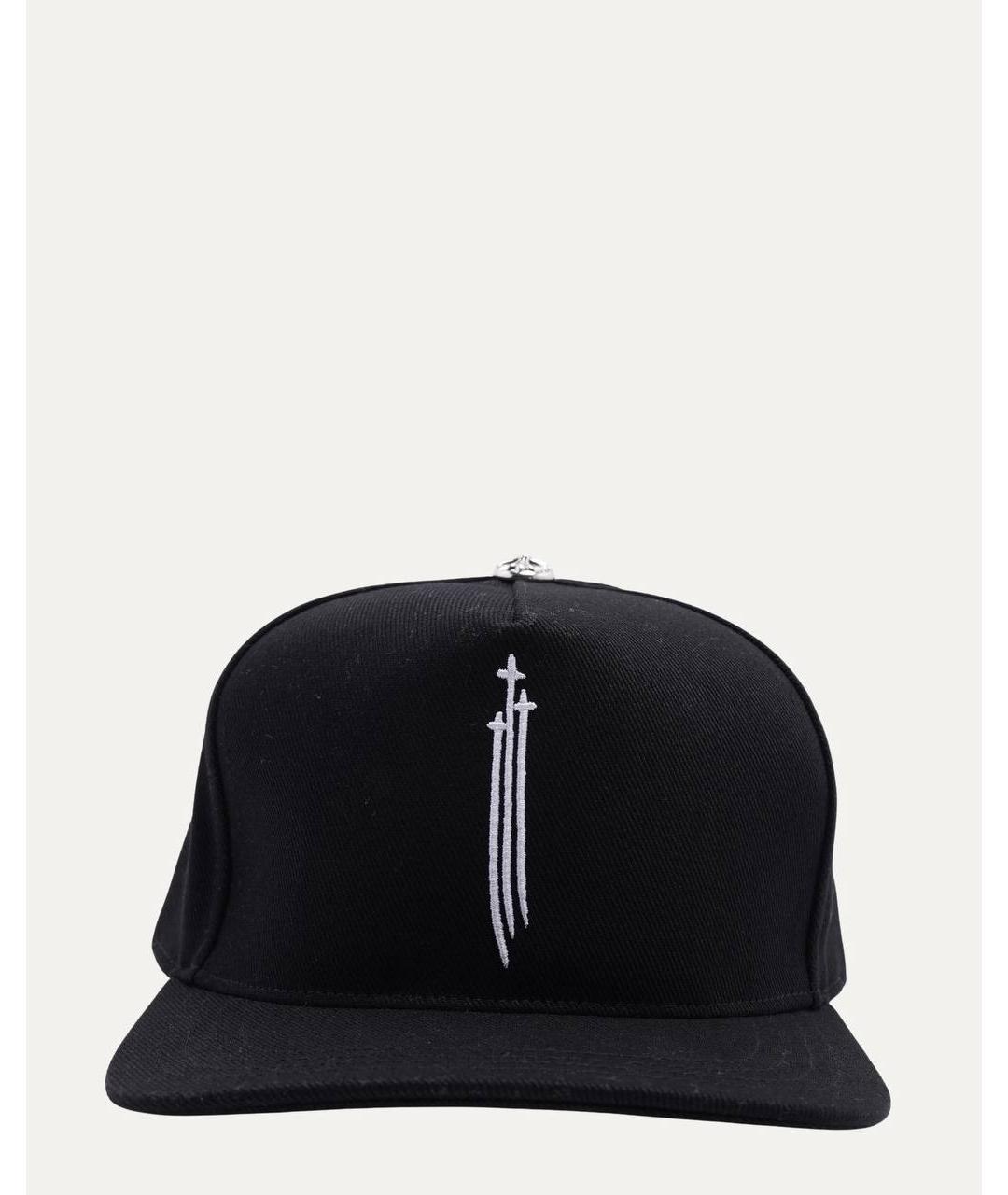 CHROME HEARTS Черная хлопковая кепка/бейсболка, фото 3