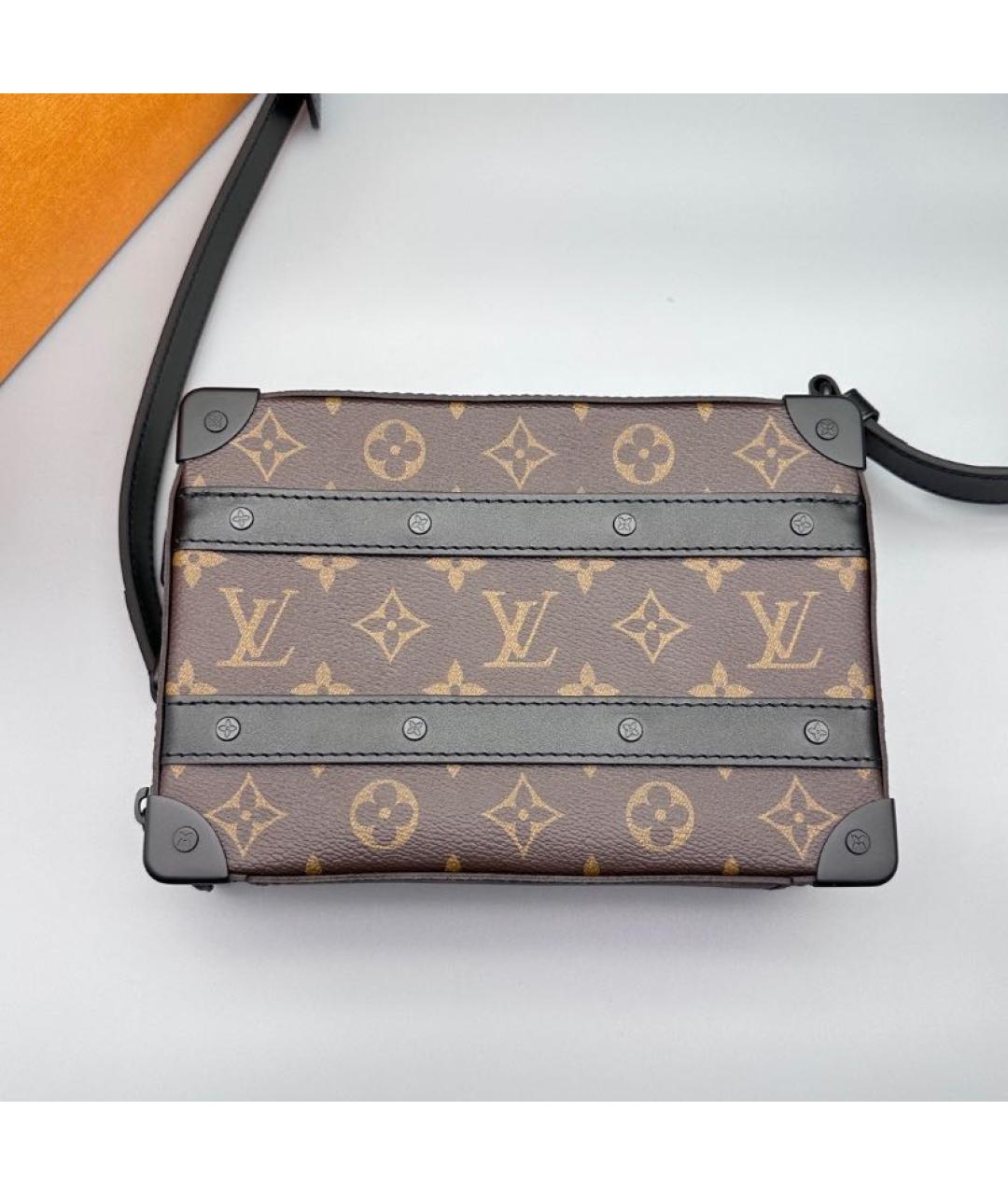 LOUIS VUITTON Коричневая кожаная сумка на плечо, фото 2