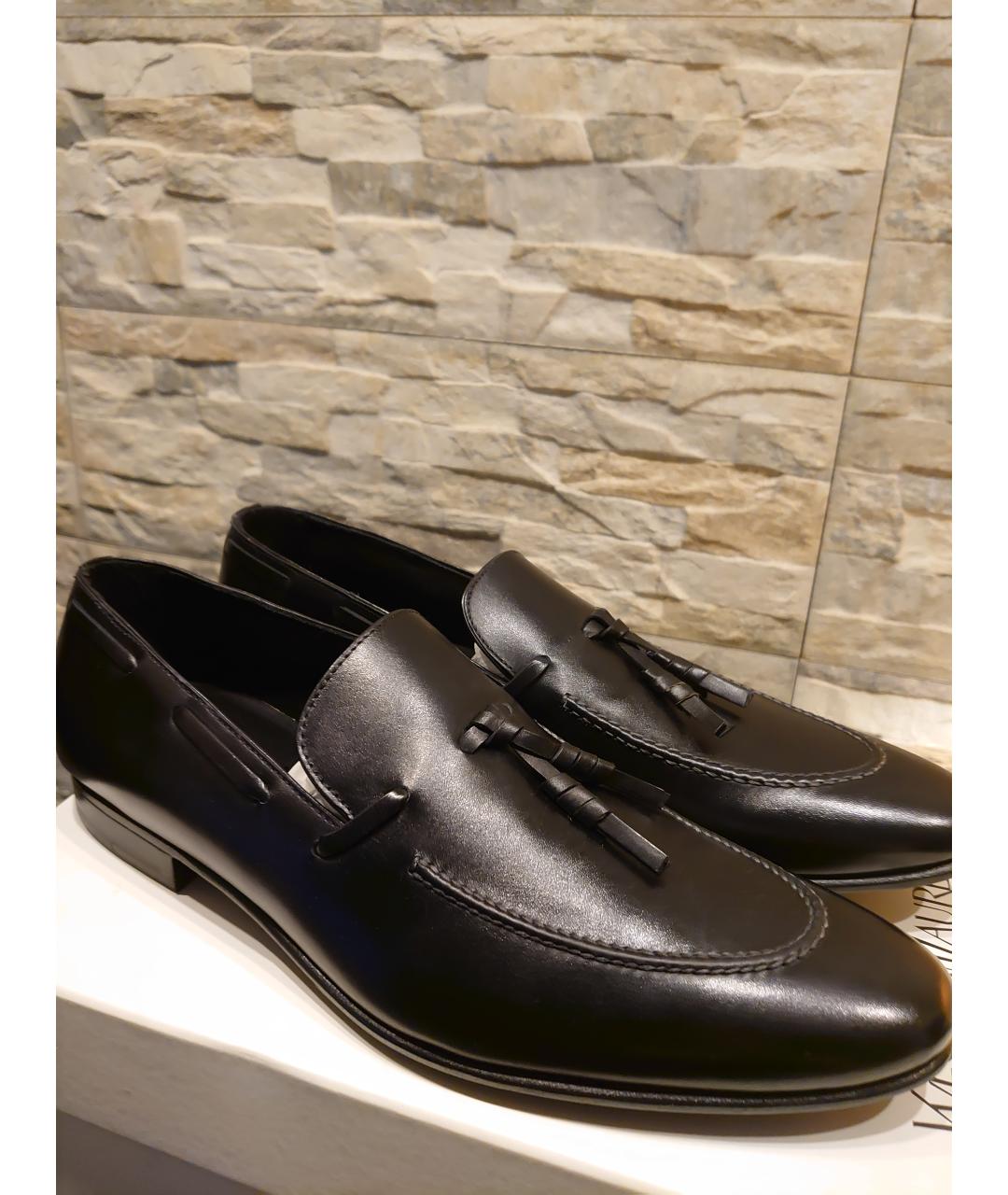 SAINT LAURENT Черные кожаные лоферы, фото 2
