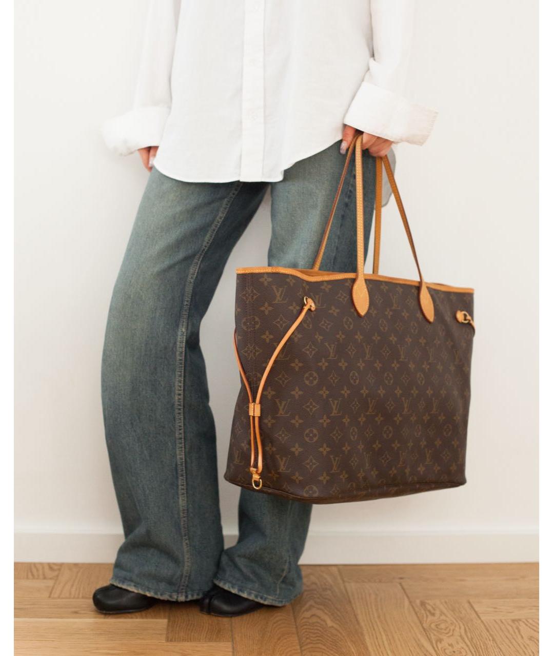 LOUIS VUITTON Коричневая сумка тоут, фото 3