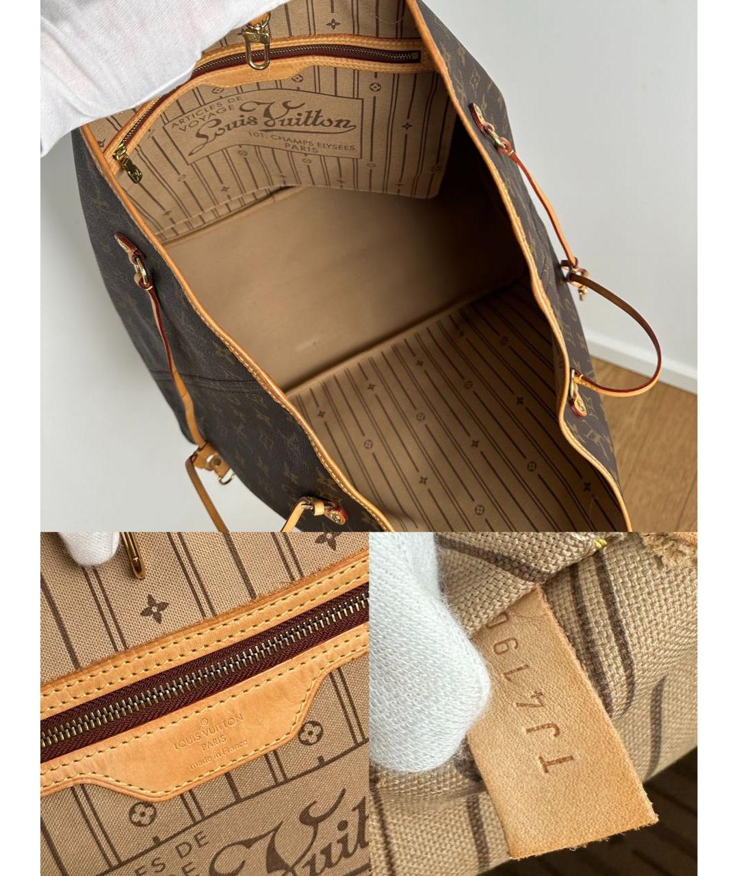 LOUIS VUITTON Коричневая сумка тоут, фото 8