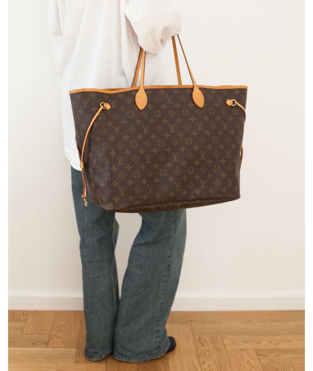 LOUIS VUITTON Коричневая сумка тоут, фото 4