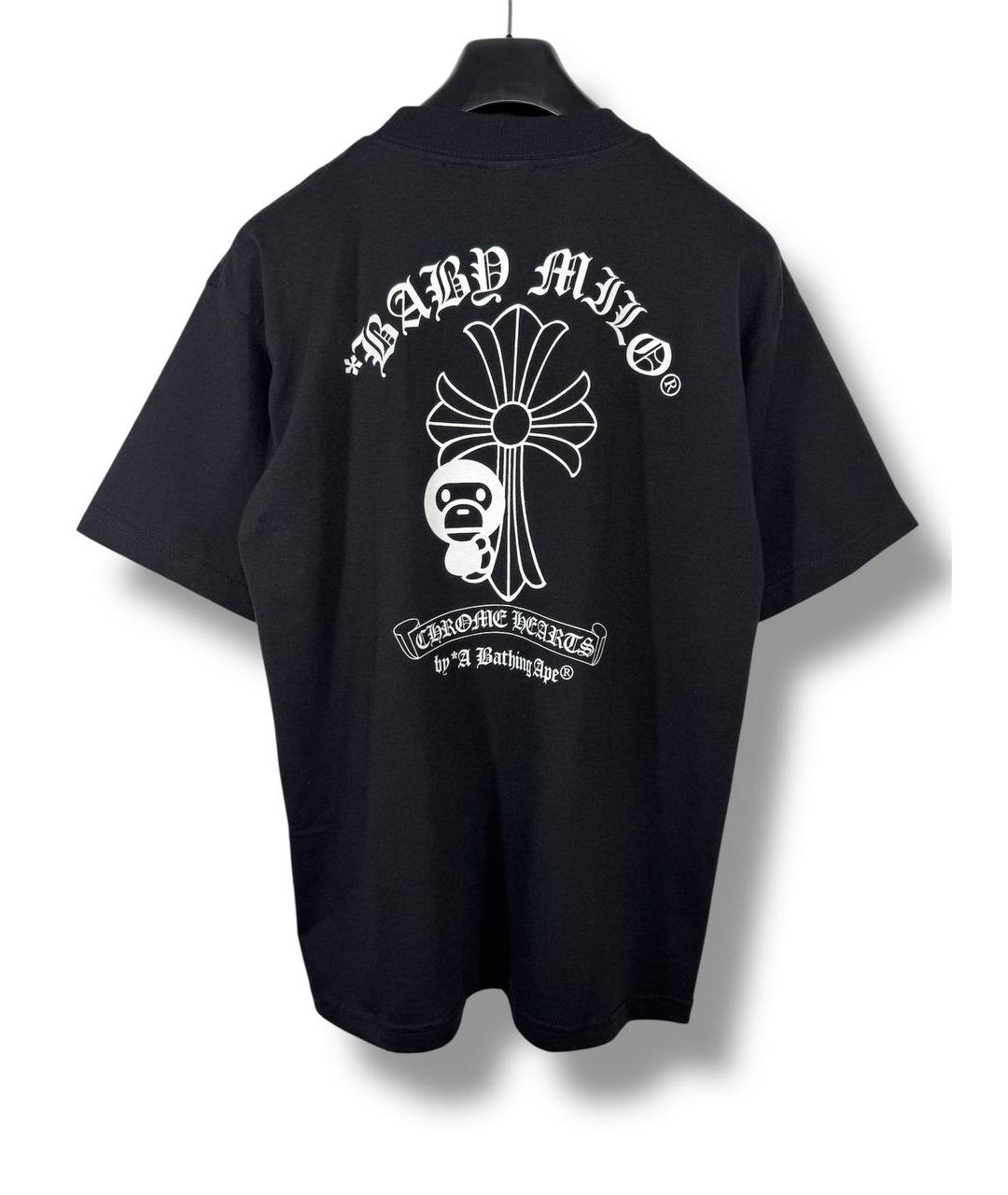 CHROME HEARTS Черная хлопковая футболка, фото 2