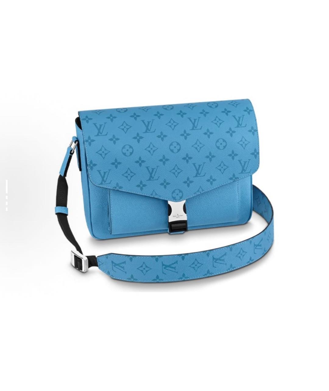 LOUIS VUITTON Синяя кожаная сумка на плечо, фото 2