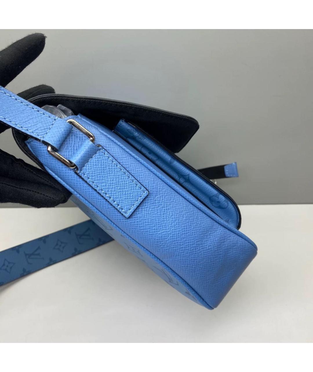 LOUIS VUITTON Синяя кожаная сумка на плечо, фото 5