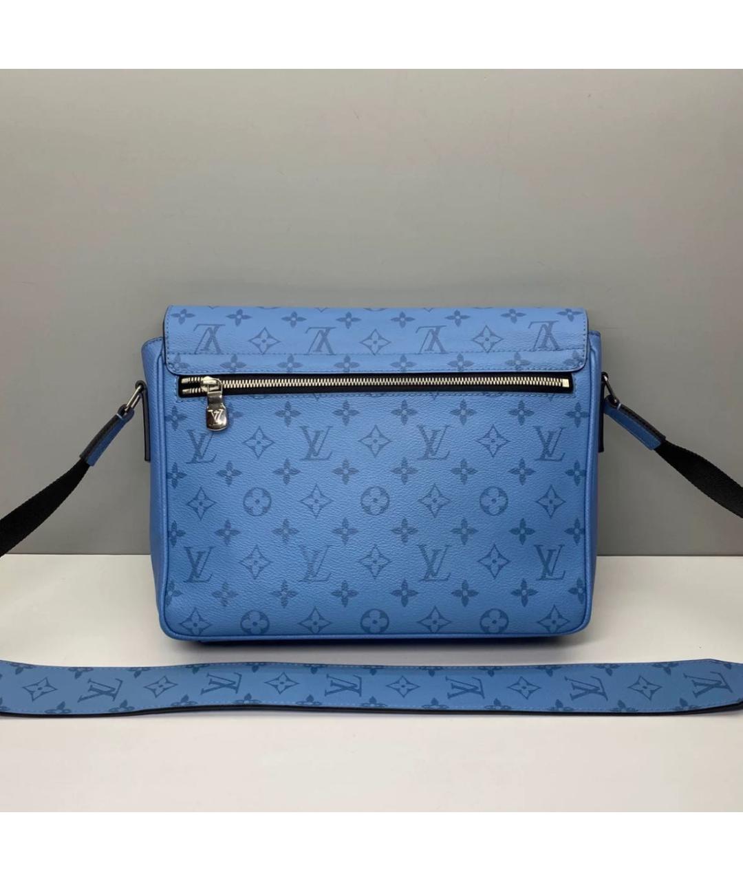 LOUIS VUITTON Синяя кожаная сумка на плечо, фото 4
