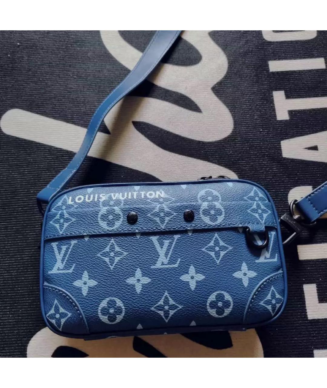 LOUIS VUITTON Синяя кожаная сумка на плечо, фото 2