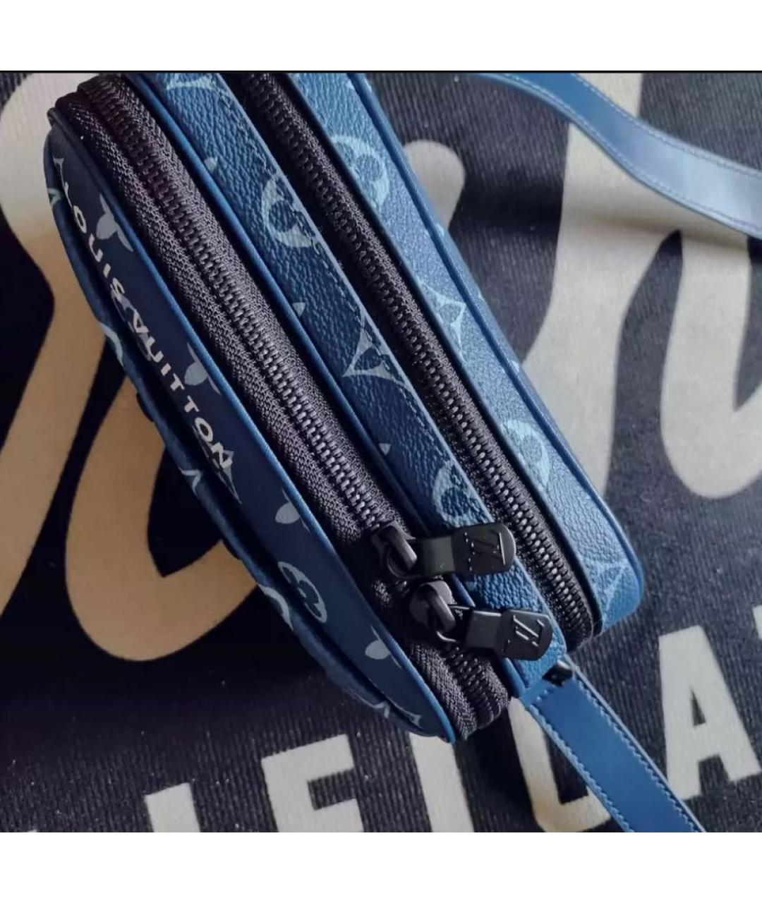 LOUIS VUITTON Синяя кожаная сумка на плечо, фото 5