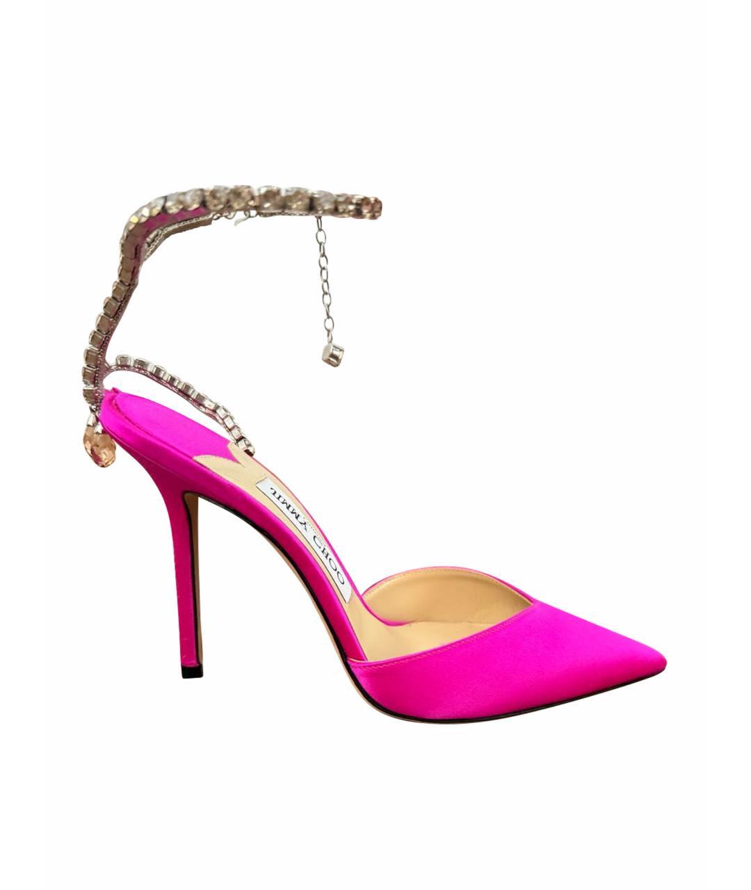 JIMMY CHOO Фуксия текстильные туфли, фото 1