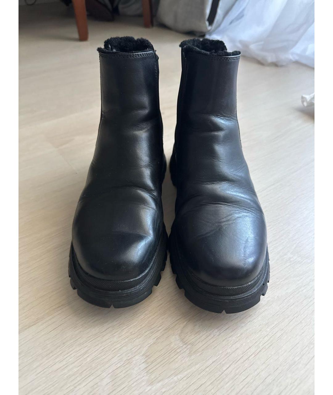 PRADA Черные кожаные полусапоги, фото 2