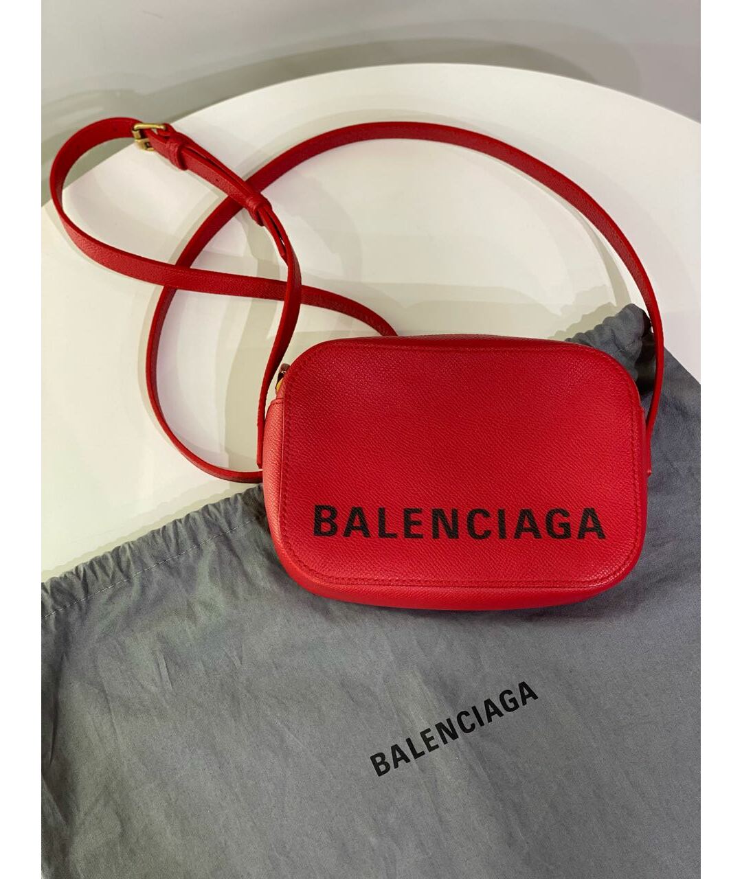 BALENCIAGA Красная кожаная сумка тоут, фото 9