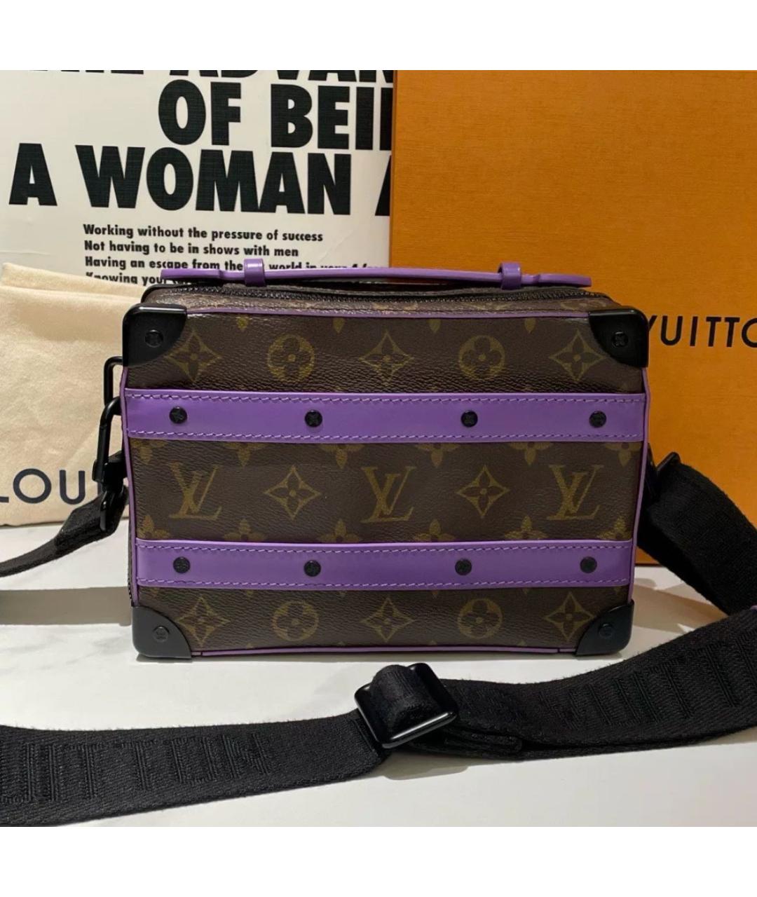 LOUIS VUITTON Коричневая кожаная сумка на плечо, фото 2