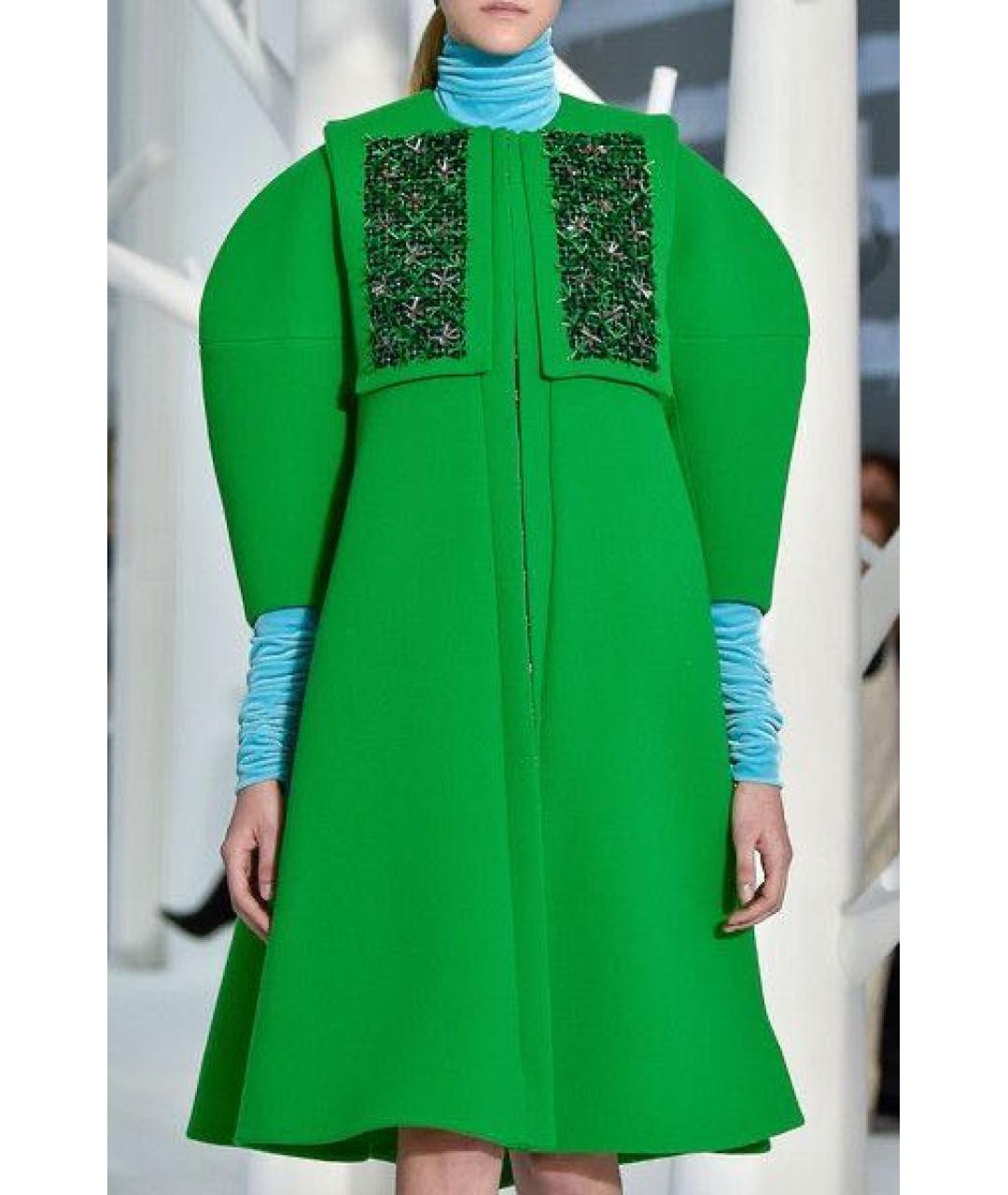 DELPOZO Зеленые шерстяное пальто, фото 6